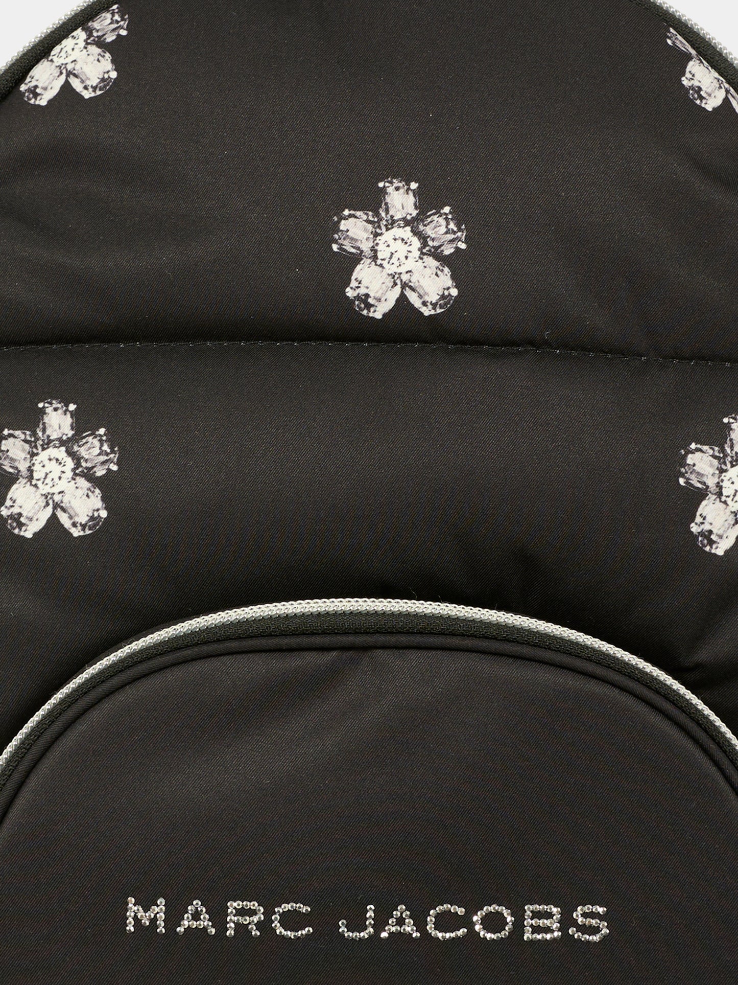 Zaino nero per bambina con fiori,Marc Jacobs,W60683 09B