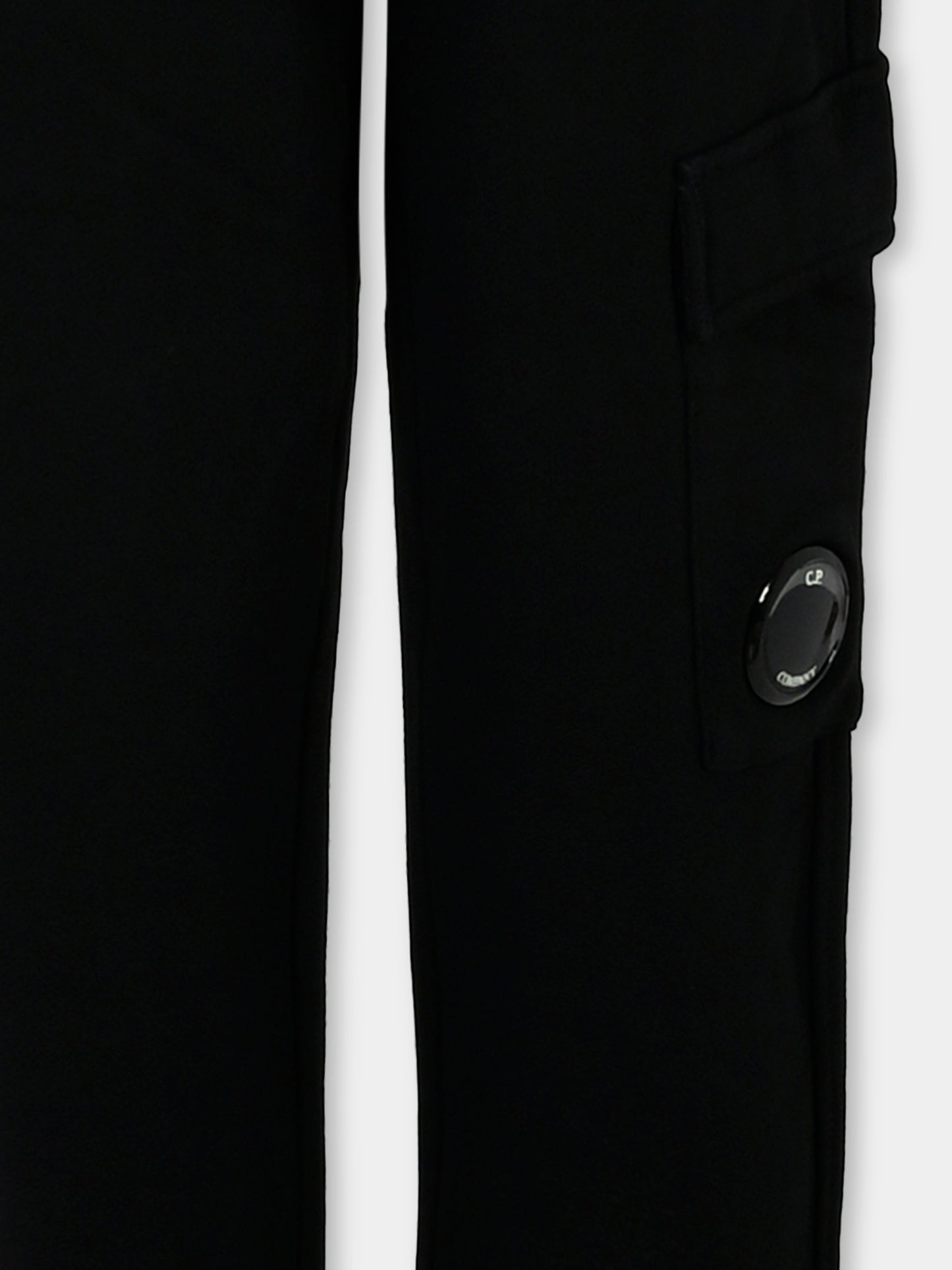 Pantaloni neri per bambino con lente,C. P. Company,COP002 LCA76 60100