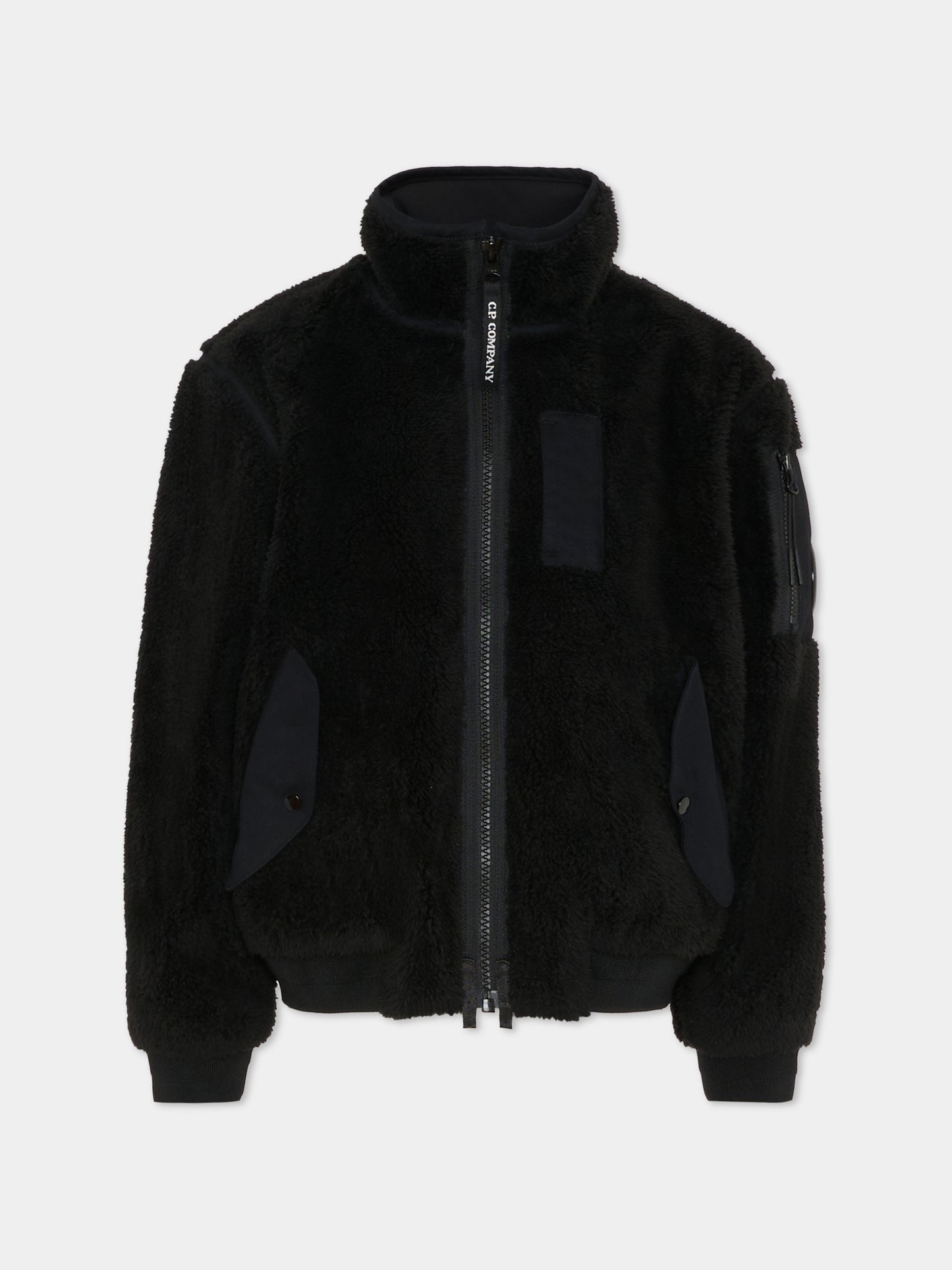 Ecopelliccia nera per bambino con lente,C. P. Company,CUS01I LIA28 60100