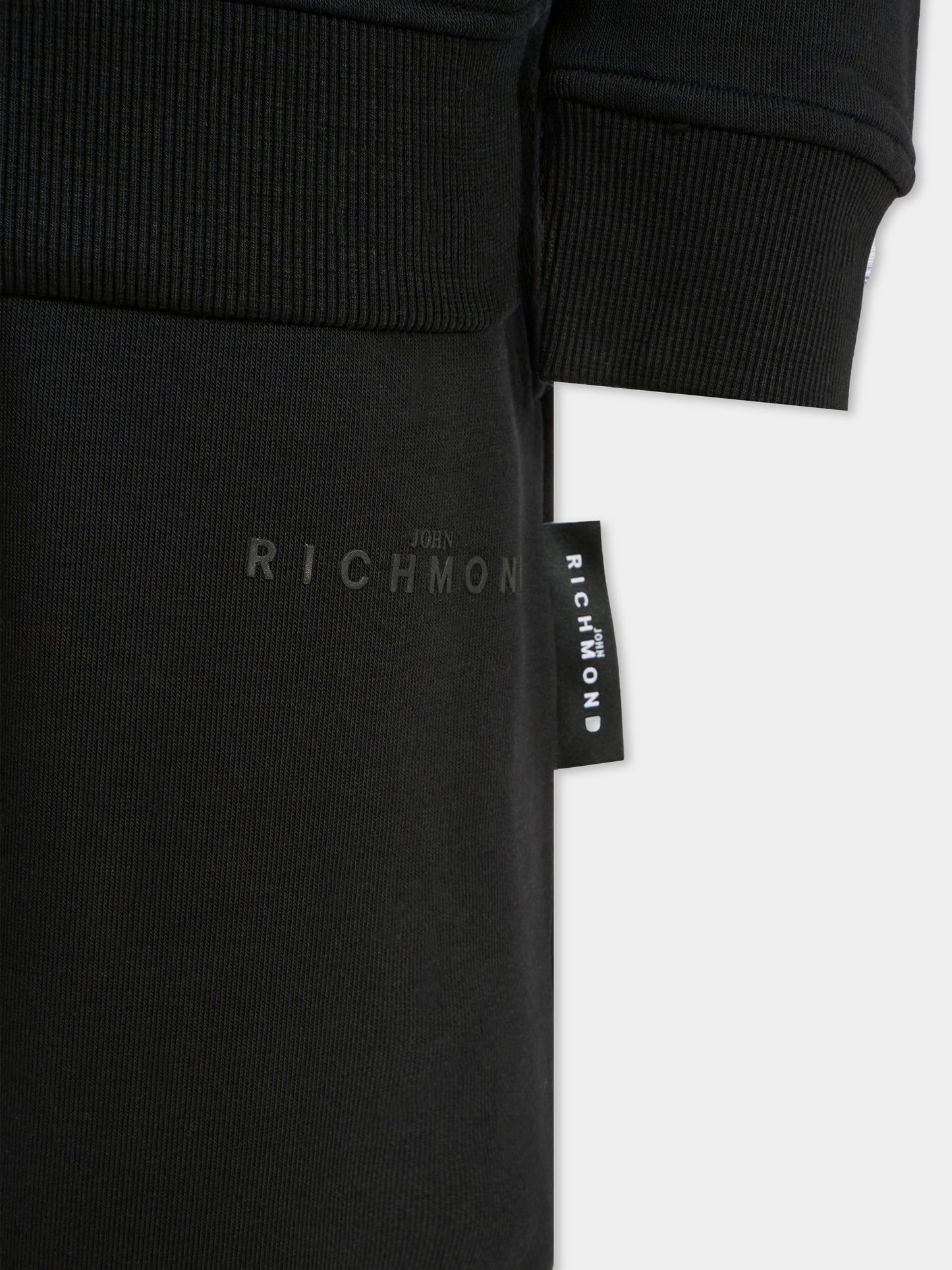 Completo nero per bambino con logo,Richmond,RBA25006CF BLACK