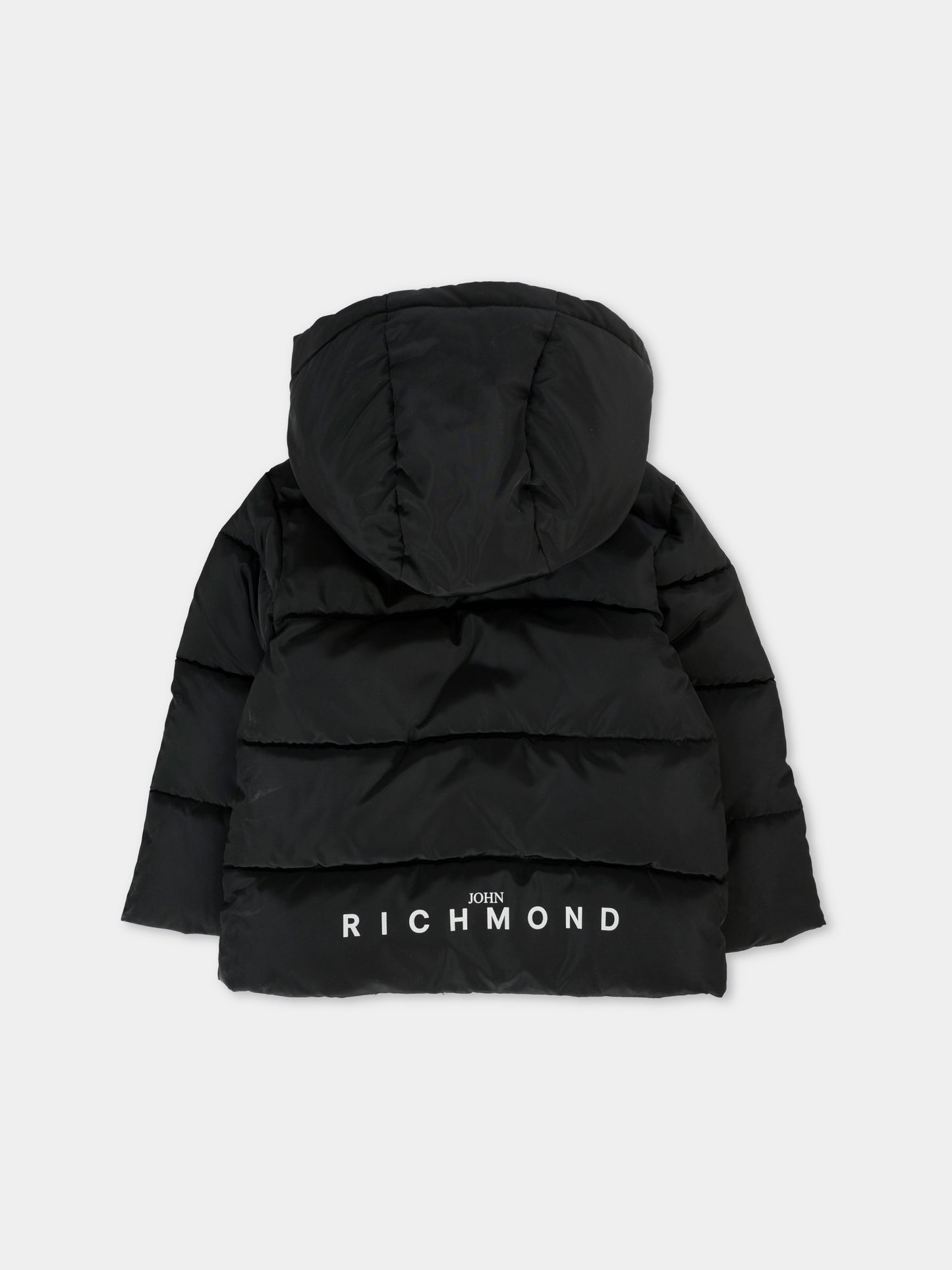 Piumino nero per neonati con logo,Richmond,RIA25011PI BLACK