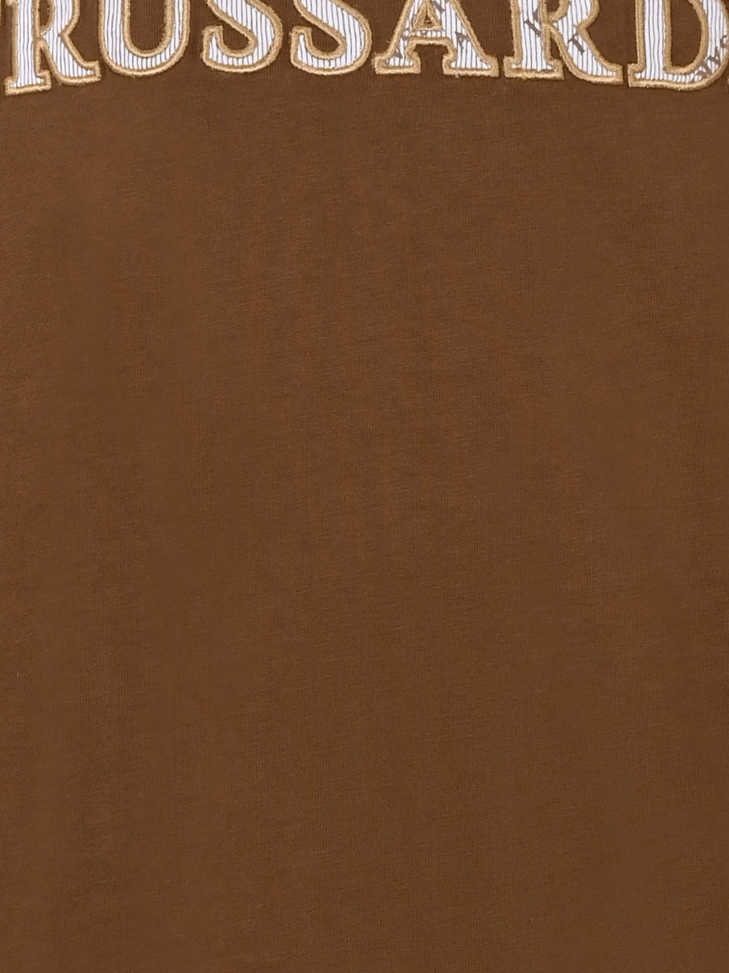 T-shirt marrone per bambino con logo,Trussardi Junior,TBA25044TS PINECONE