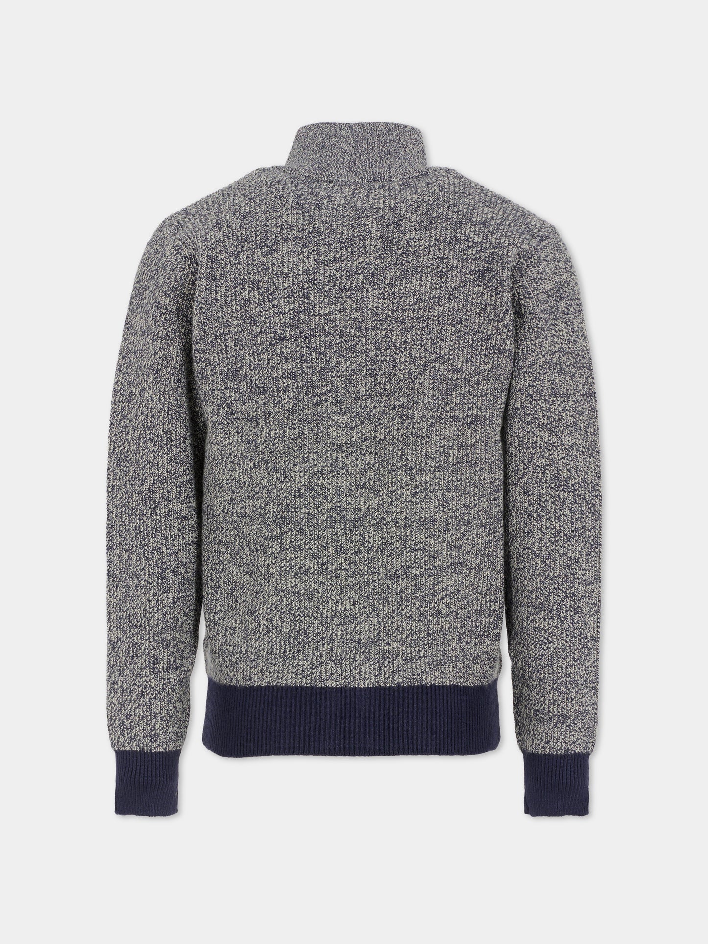 Cardigan blu per bambino con logo,Trussardi Junior,TBA25018CD PEACOAT