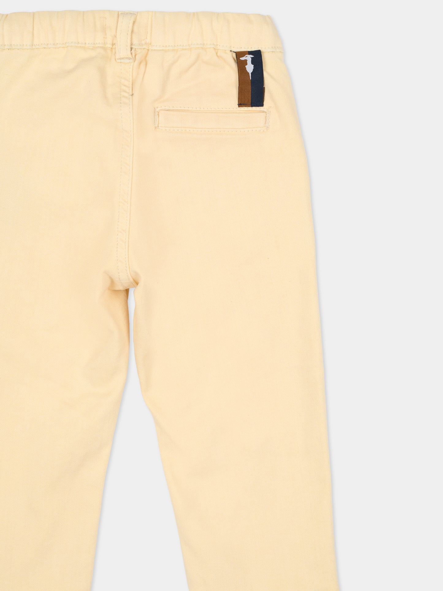 Pantaloni beige per neonato con logo,Trussardi Junior,TIA25087PA NEW ECRU