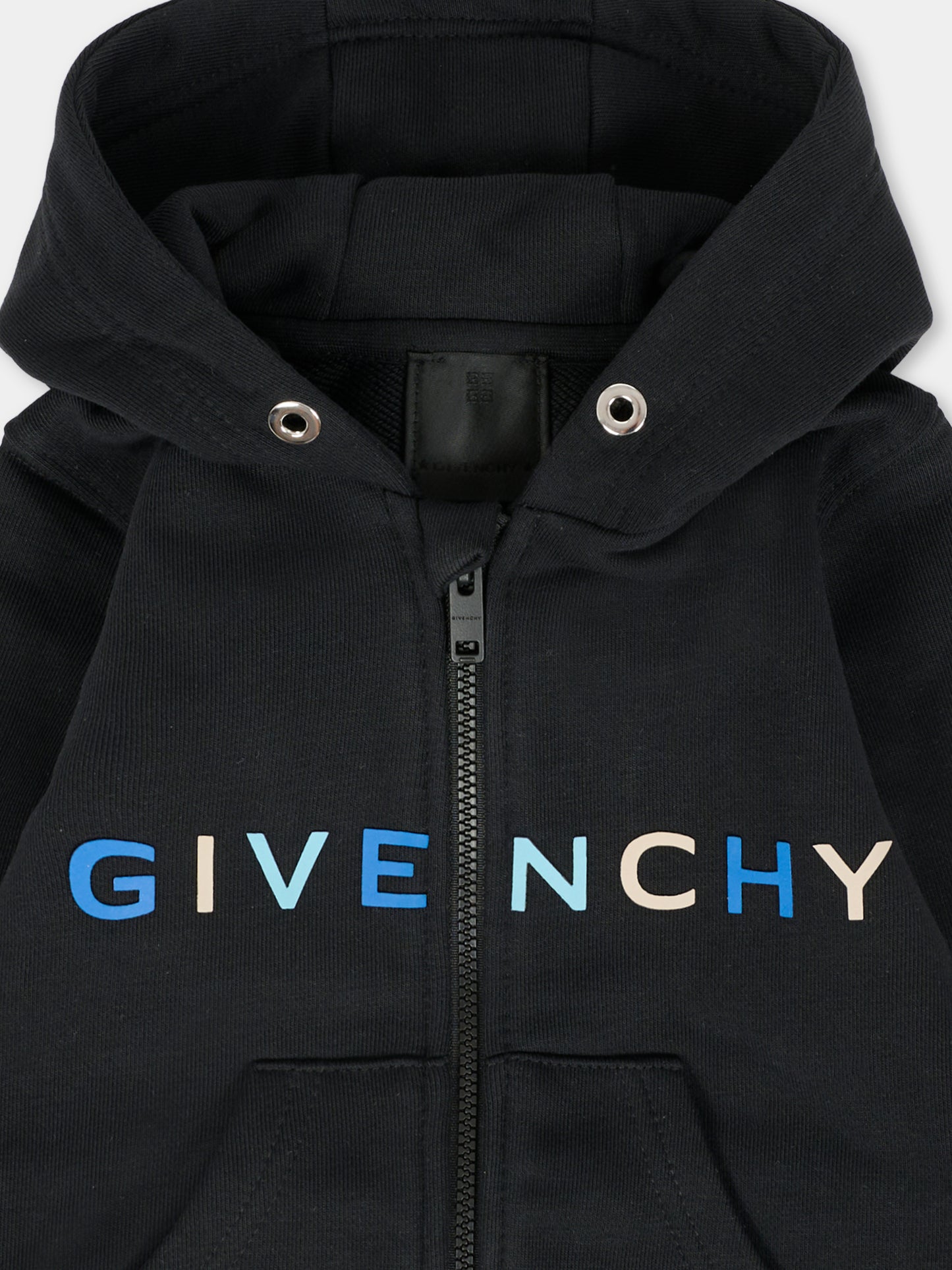 Felpa nera per neonato con logo,Givenchy Kids,H30880 09B
