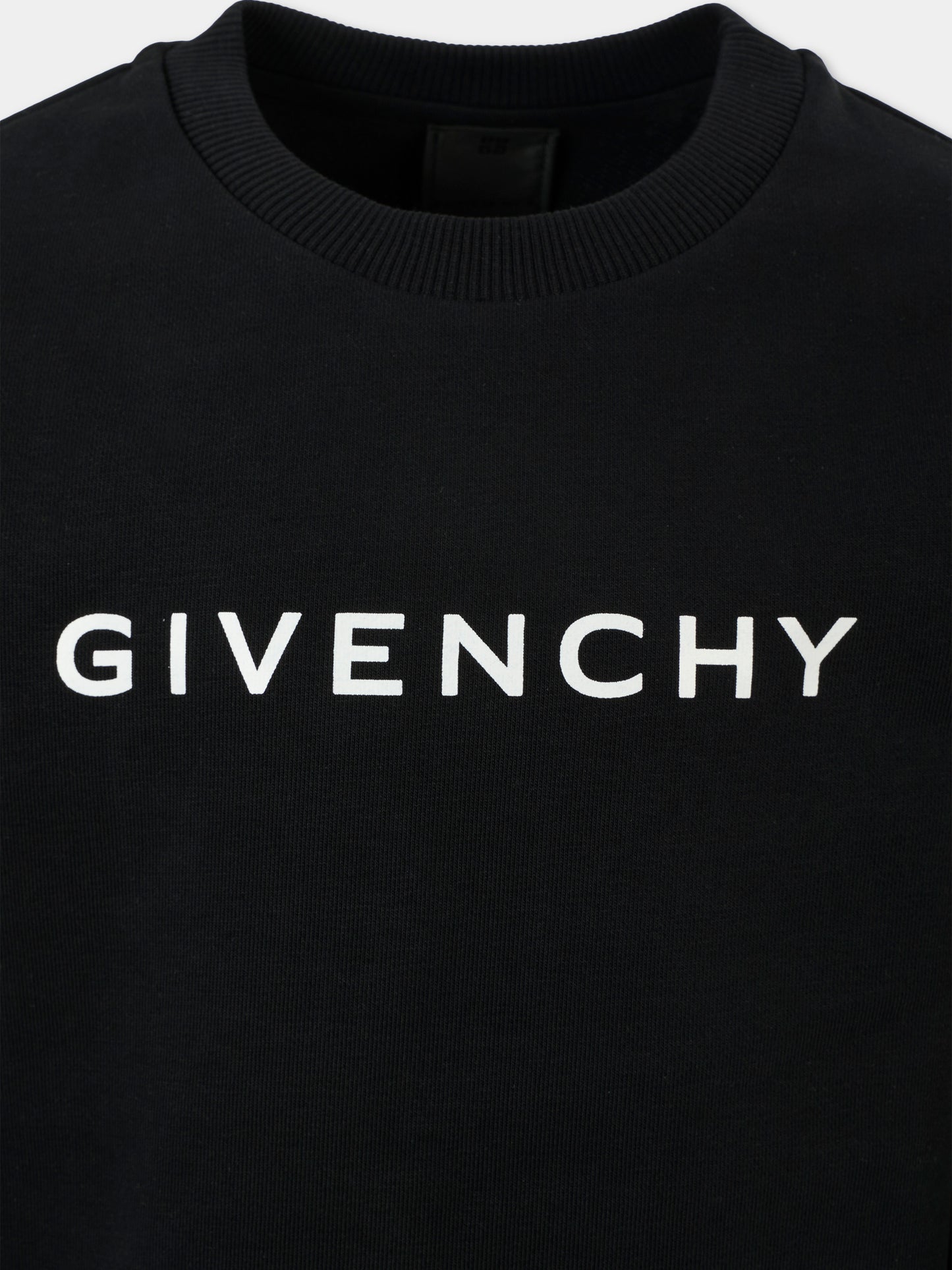 Felpa nera per bambini con logo,Givenchy Kids,H30937 09B