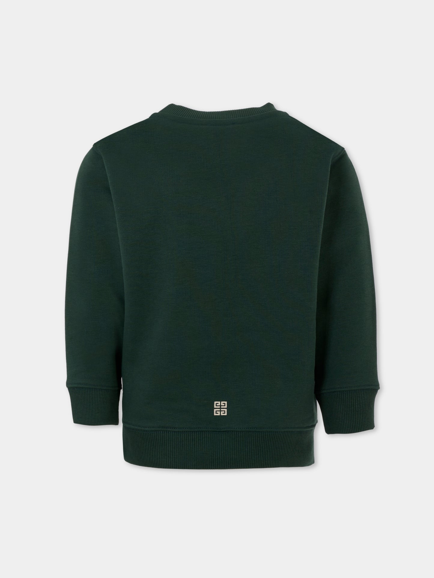 Felpa verde per bambini con logo,Givenchy Kids,H30937 672