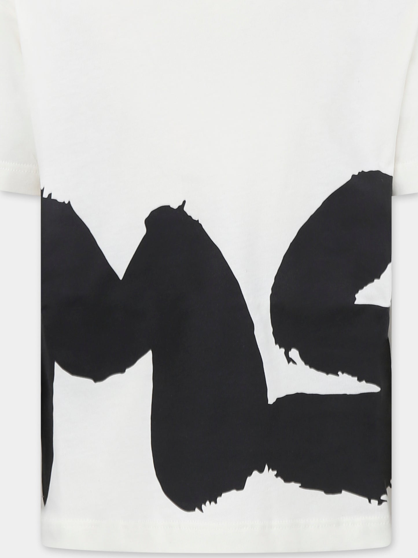 T-shirt avorio per bambini con logo,Msgm Kids,F4MSJUTH056 013