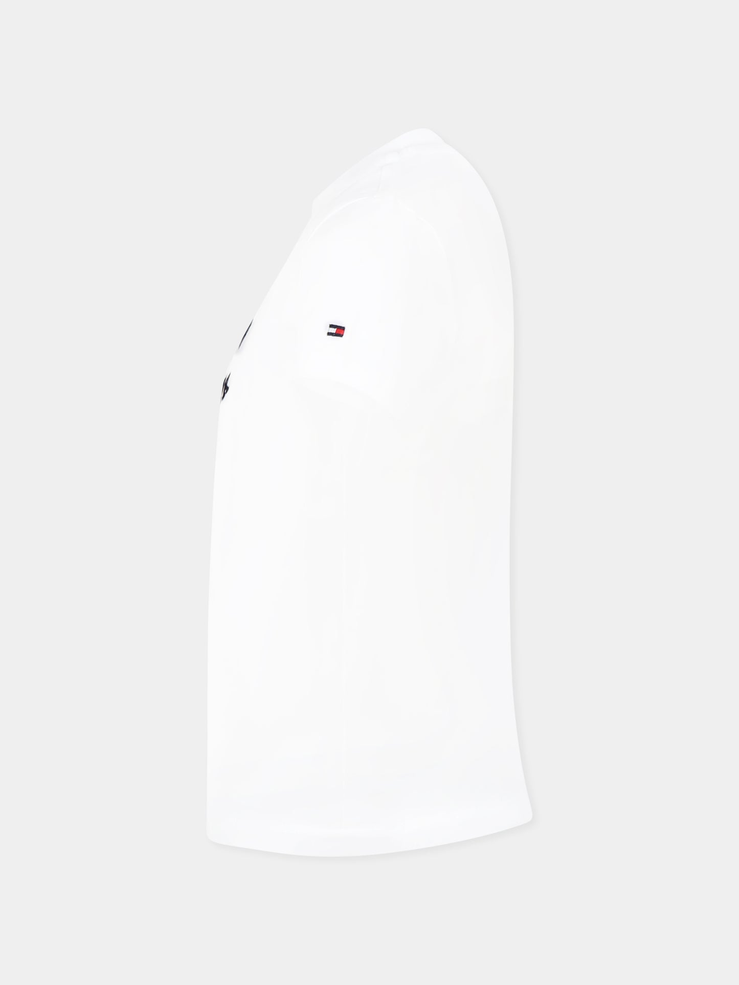 T-shirt bianca per bambino con logo,Tommy Hilfiger Junior,KB0KB08658 YBR