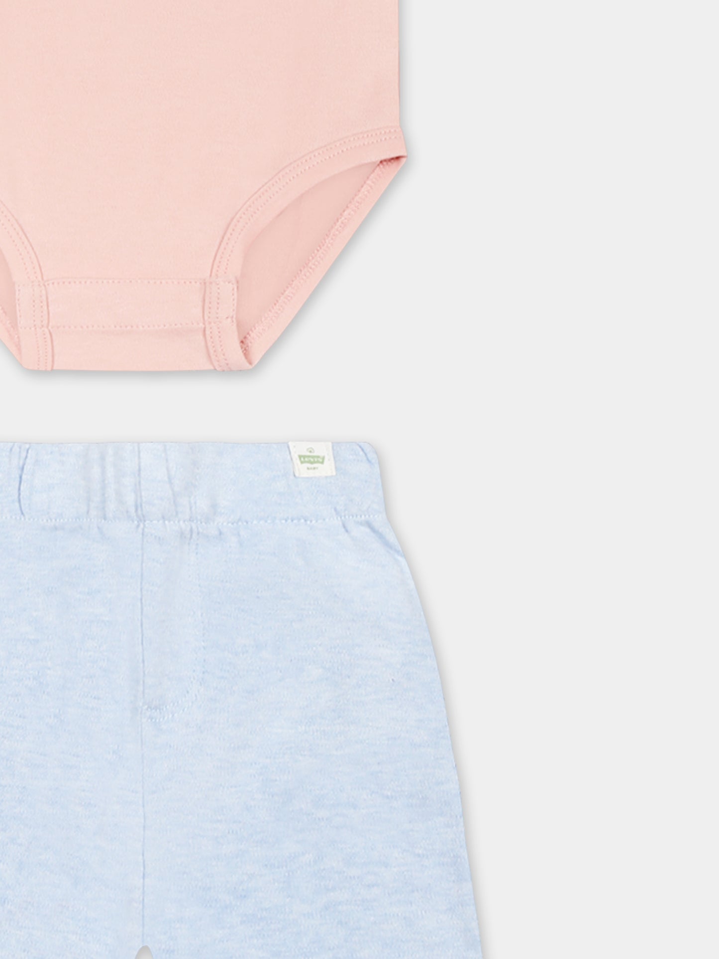 Pink suit for baby girl with logo