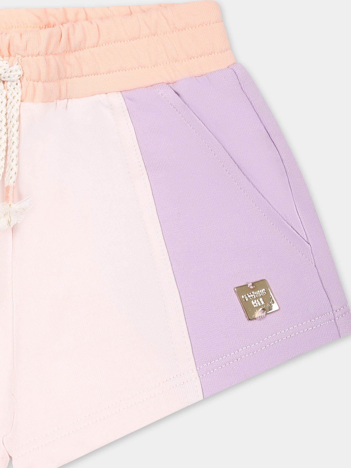 Shorts rosa per neonata con logo,Carrement Beau,Y30108 Z41