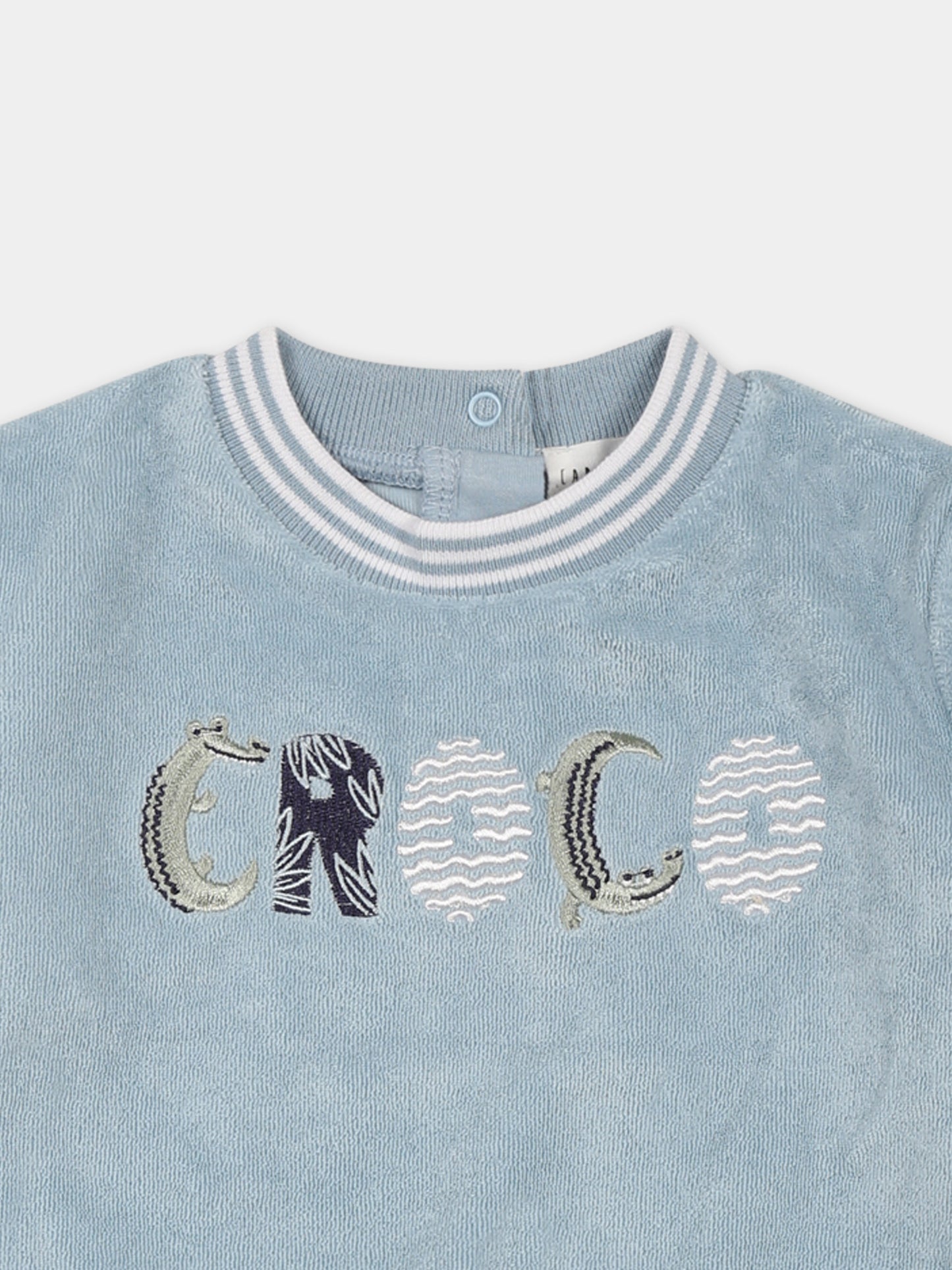 Felpa celeste per neonato con scritta,Carrement Beau,Y30151 76E