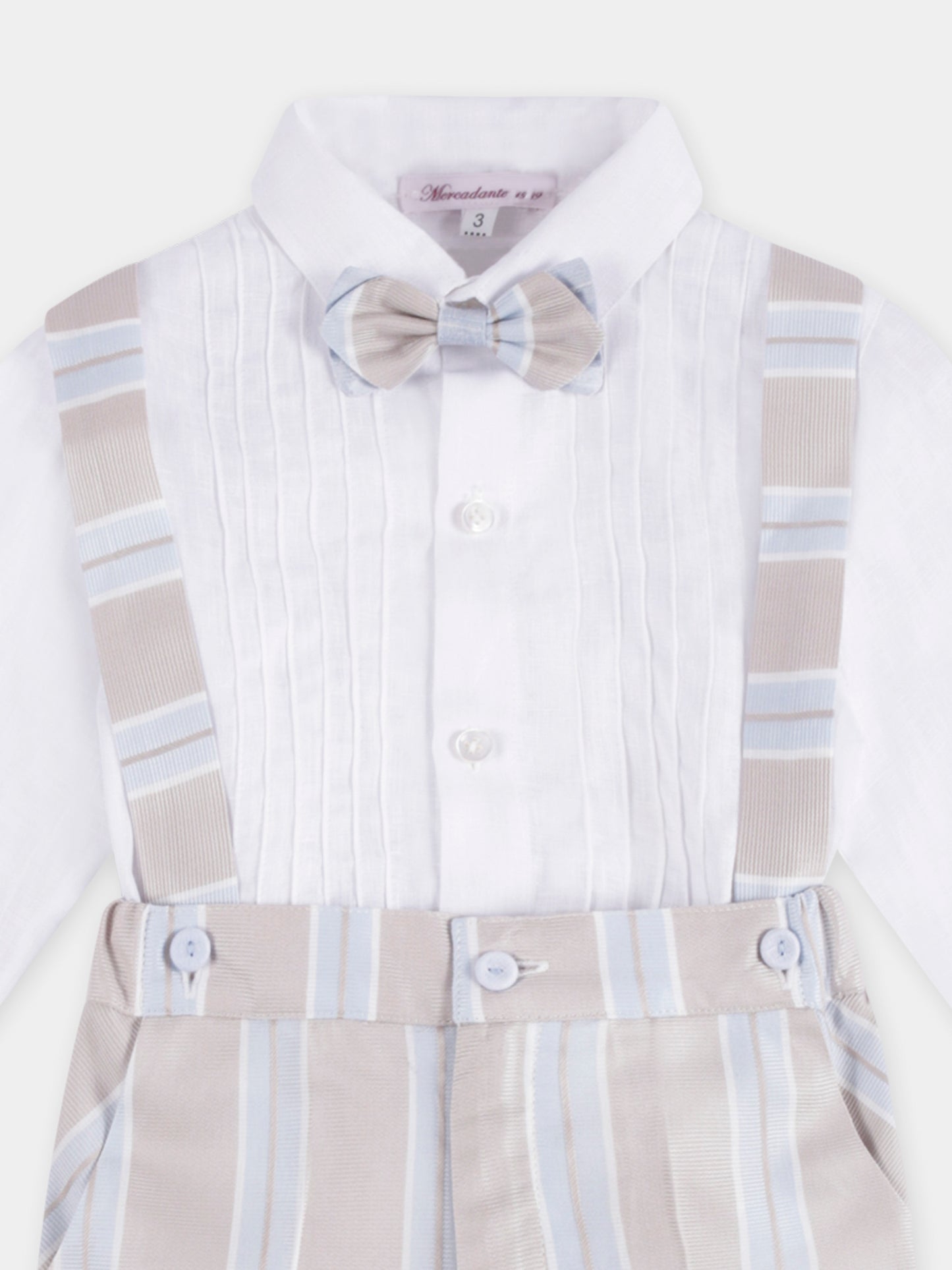 Completo beige per bambino con papillon,Mercadante 1939,M011 UNICO