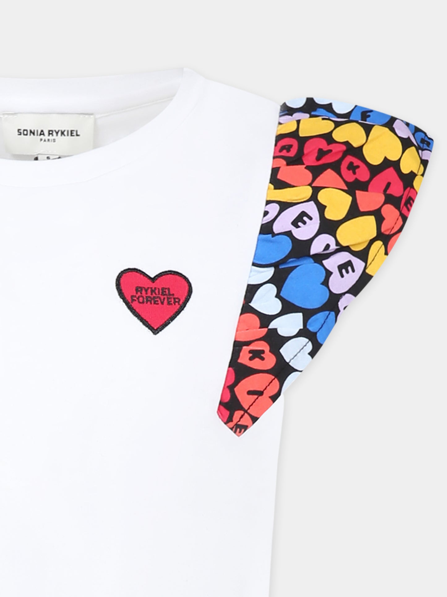 Vestito bianco per bambina con cuori,Sonia Rykiel Paris,A00189 10P