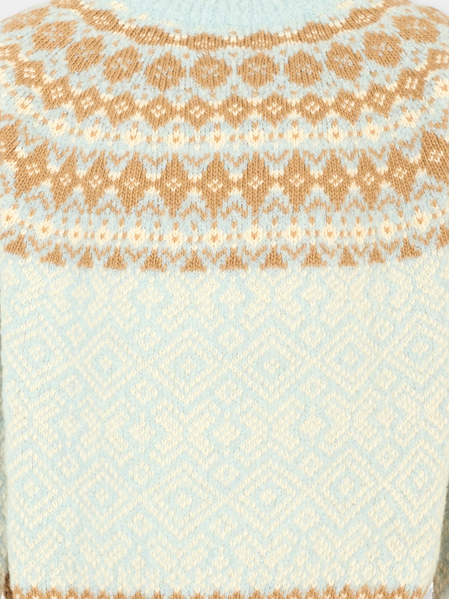 Maglione celeste per bambina con logo,Moncler Kids,K2954 9C00008 M4505 702