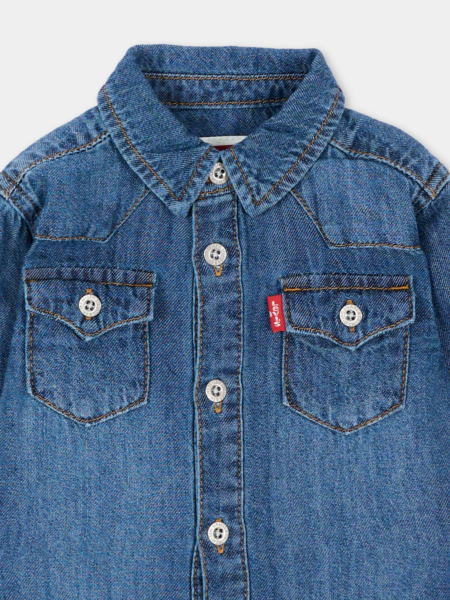Camicia a manica lunga denim per neonati,Levi's Kids,6EM335 MDK