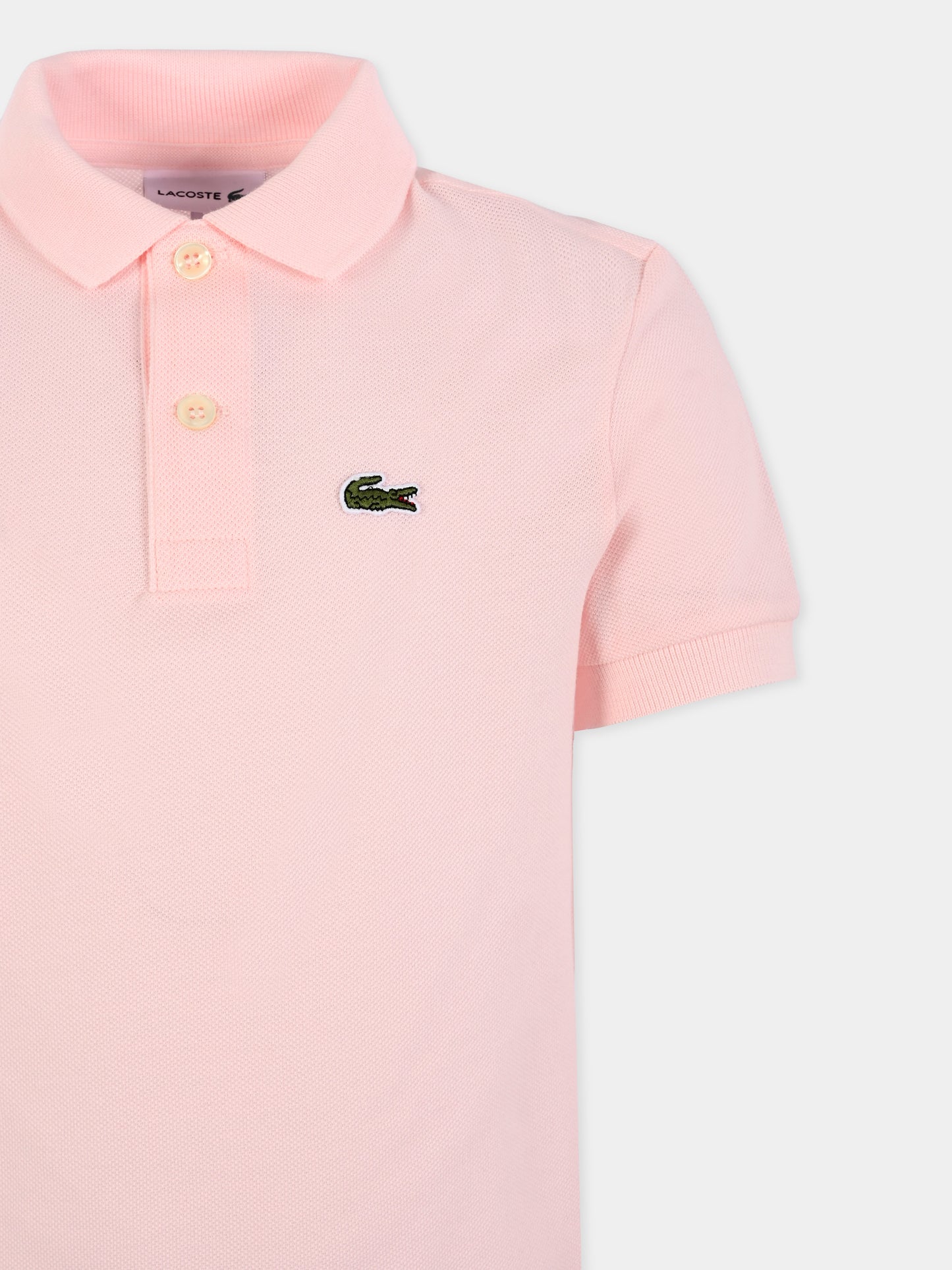 Polo rosa per bambini con coccodrillo,Lacoste,PJ2909 T03