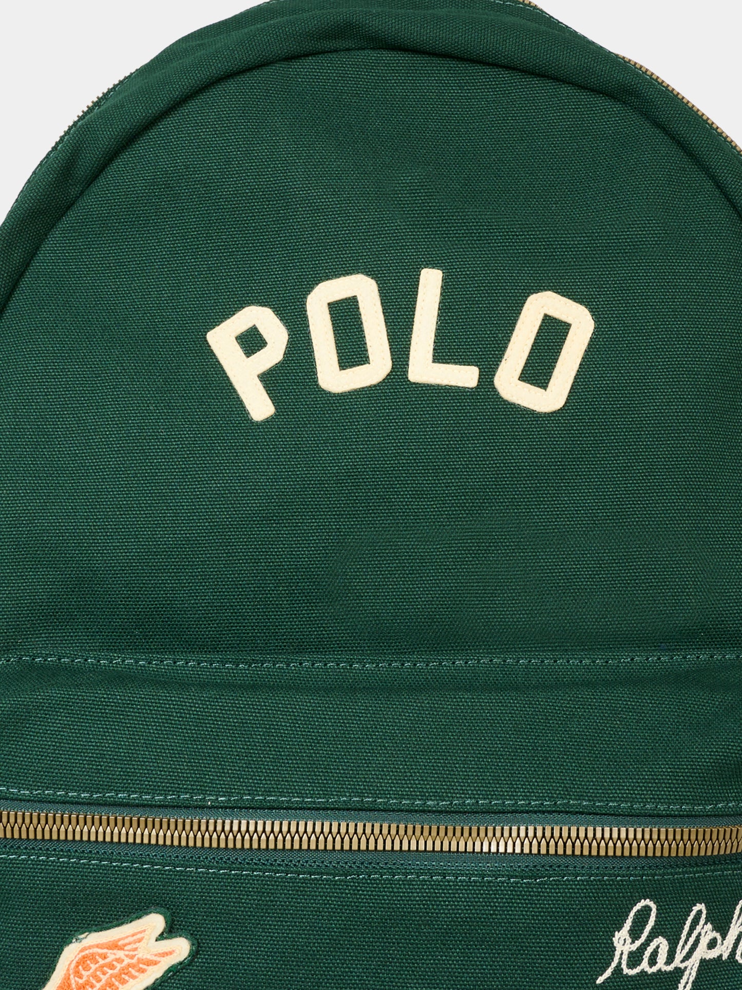 Zaino verde per bambino con Polo Bear,Ralph Lauren Kids,9AR157 JA4