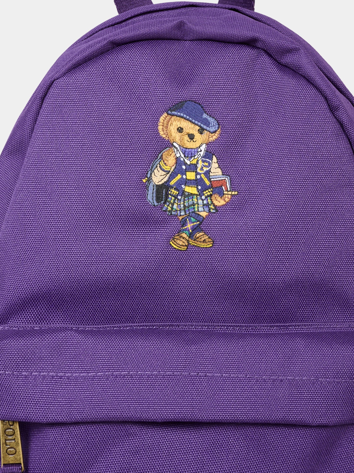 Zaino viola per bambina con Polo Bear,Ralph Lauren Kids,9AR173 PCR
