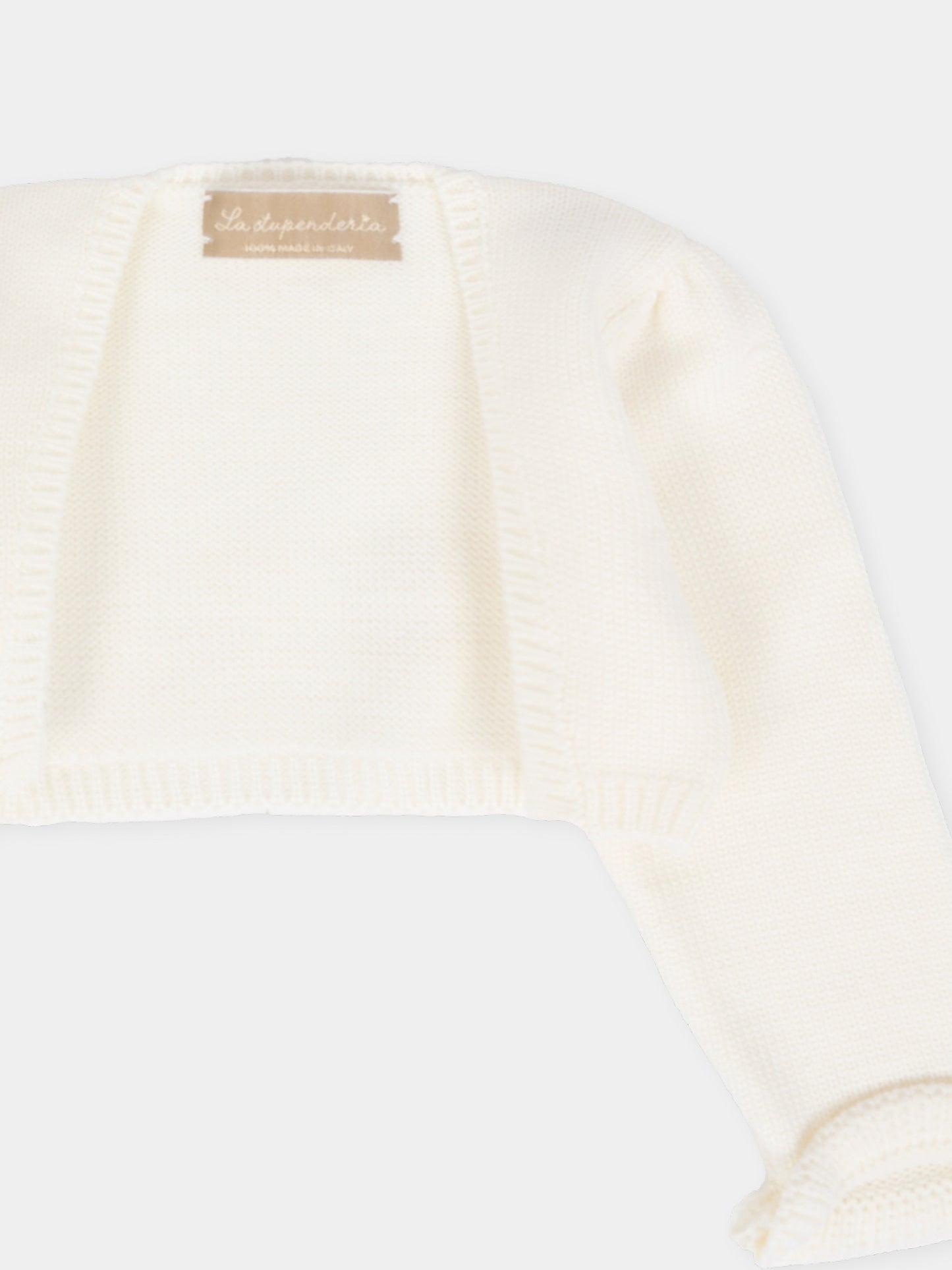 Coprispalle bianco per neonata,La Stupenderia,1WCSP62 800