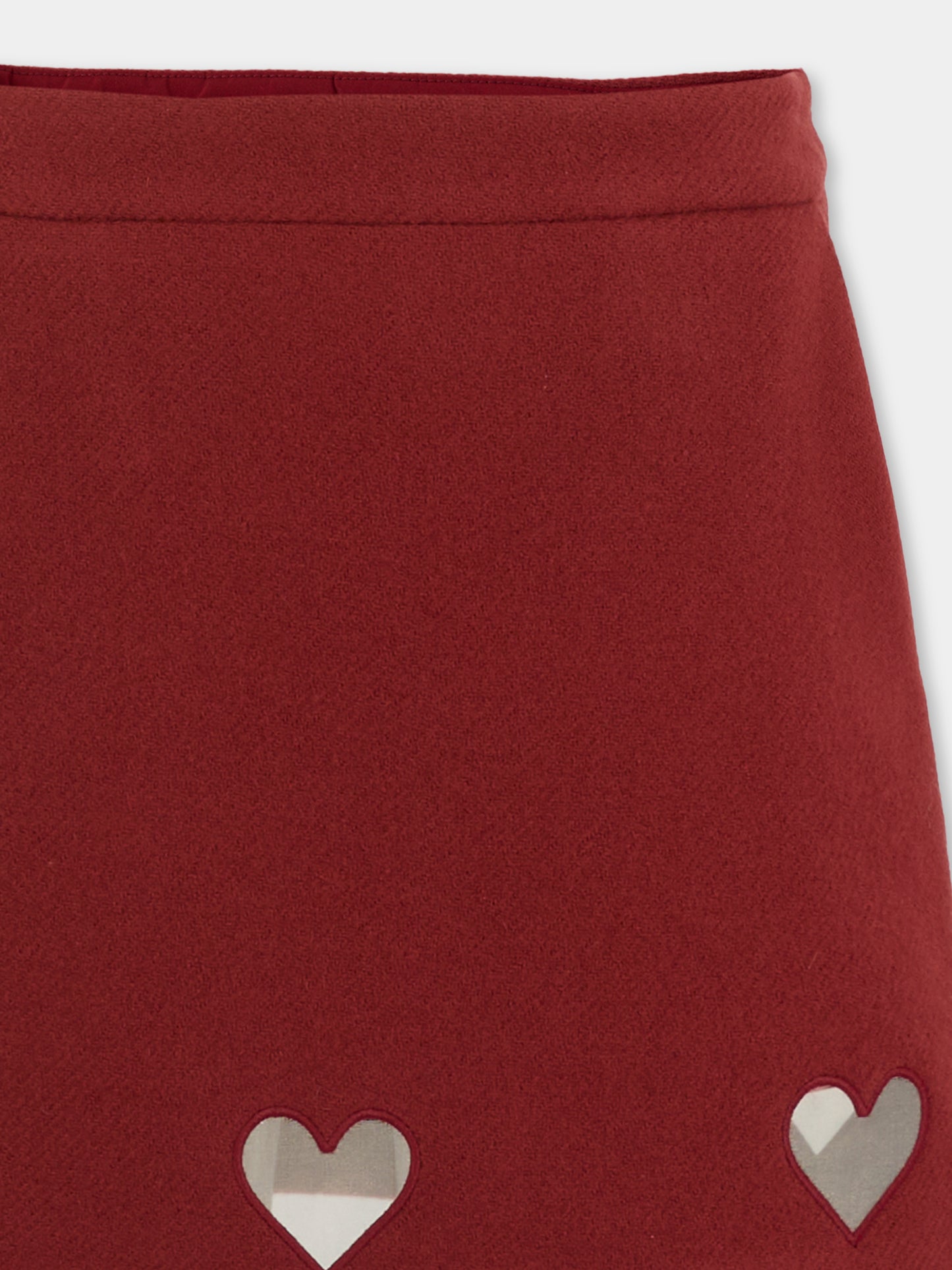 Gonna bordeaux per bambina cuori,Simonetta,SX7A11 E0227 418