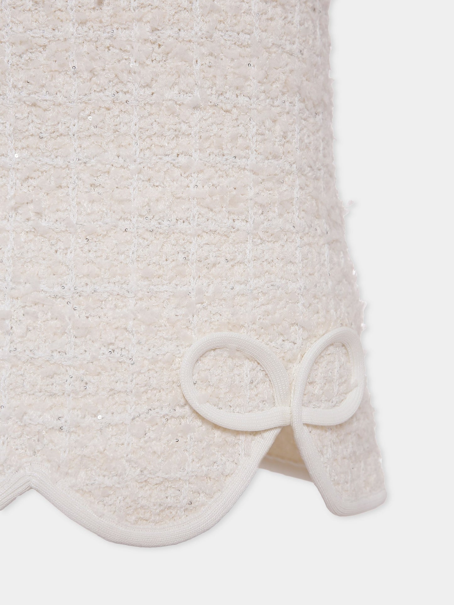 Gonna avorio per bambina con fiocchi,Self-portrait,PF25-739SK-C