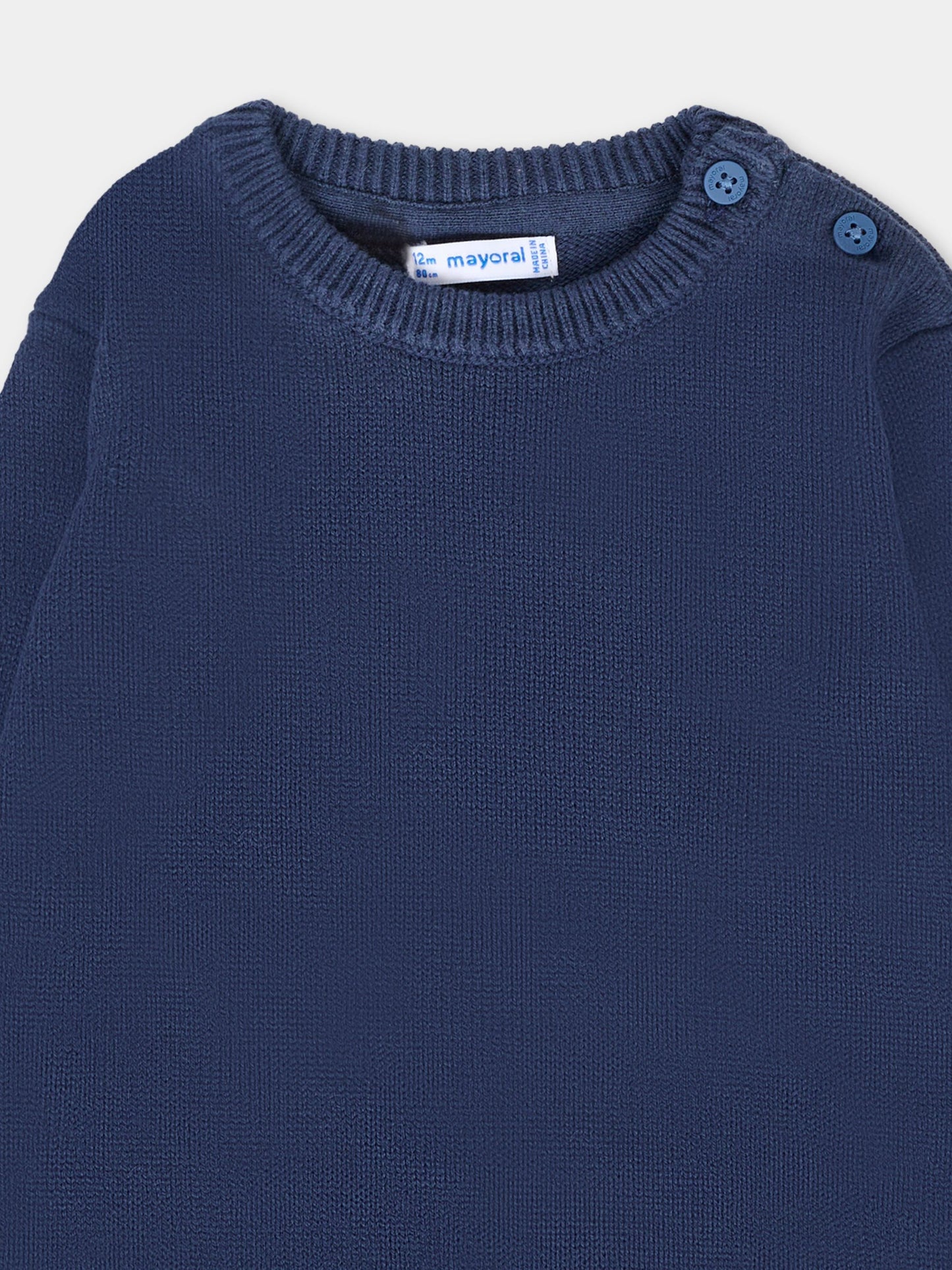 Maglione blu per neonato con logo,Mayoral,351 048