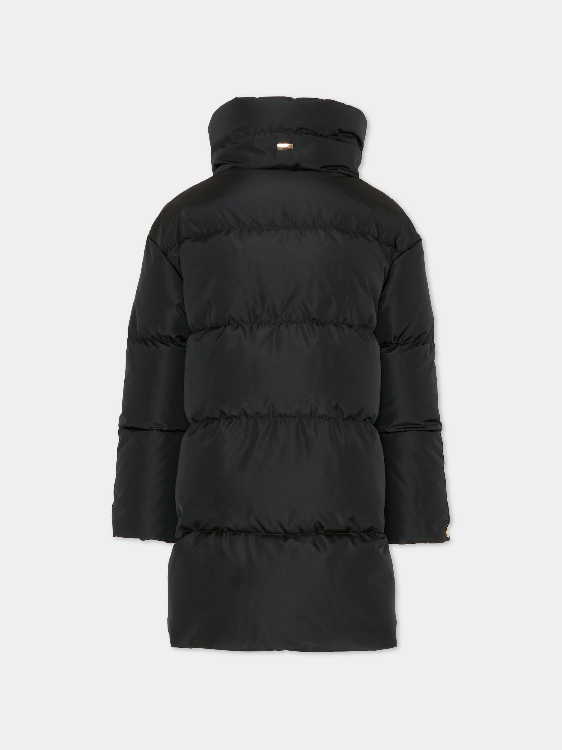 Piumino nero per bambina con logo,Herno Kids,PI000191G 20045 9300