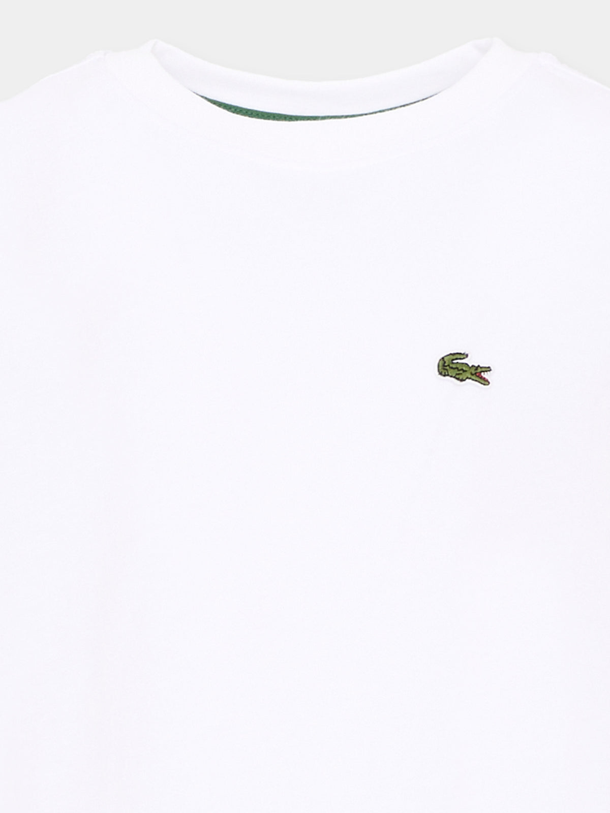 T-shirt bianca per bambini con logo,Lacoste,7112 W8L
