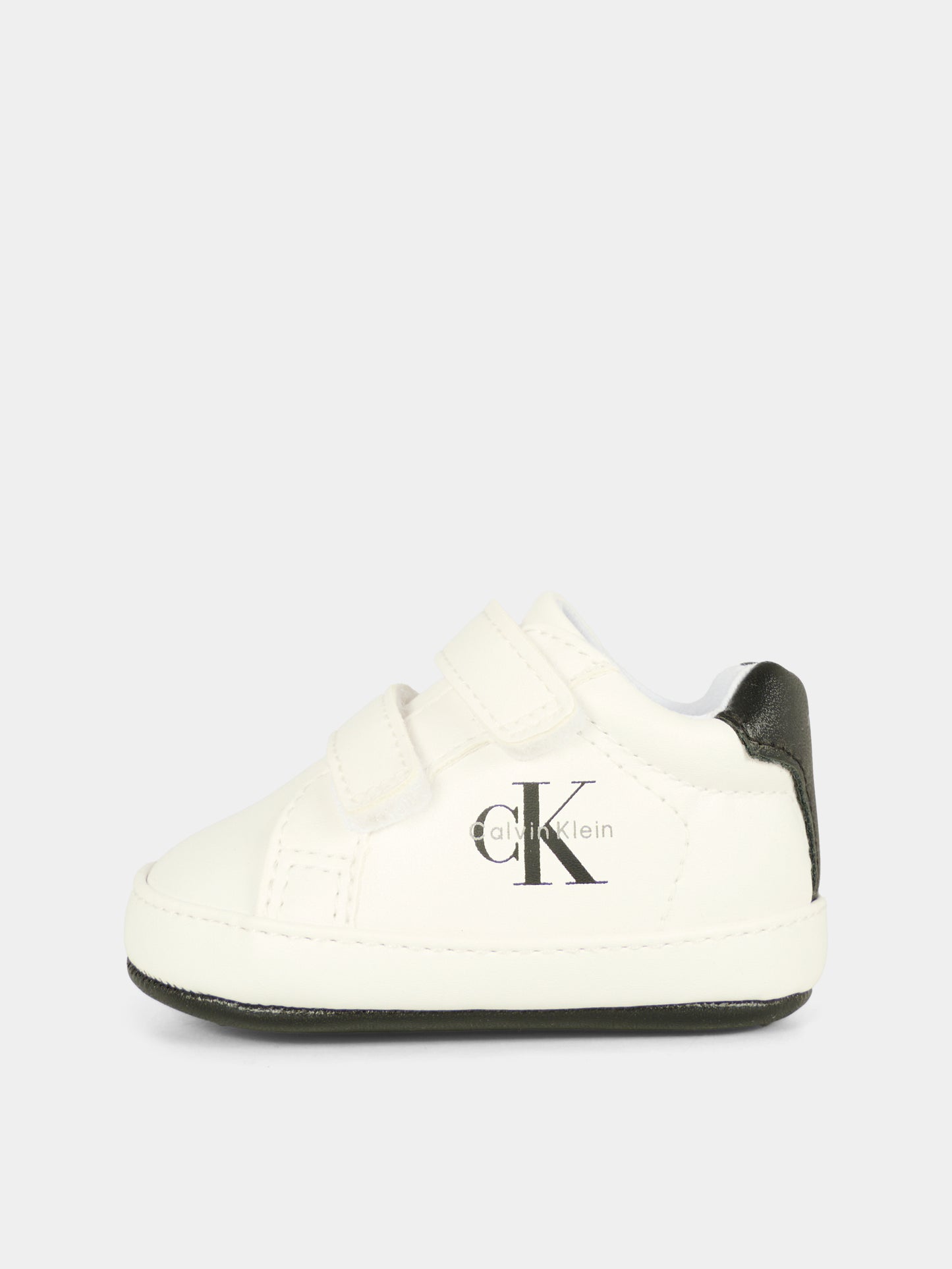 Sneakers bianche per neonato con logo,Calvin Klein Kids,V0B9 83145 1582X002