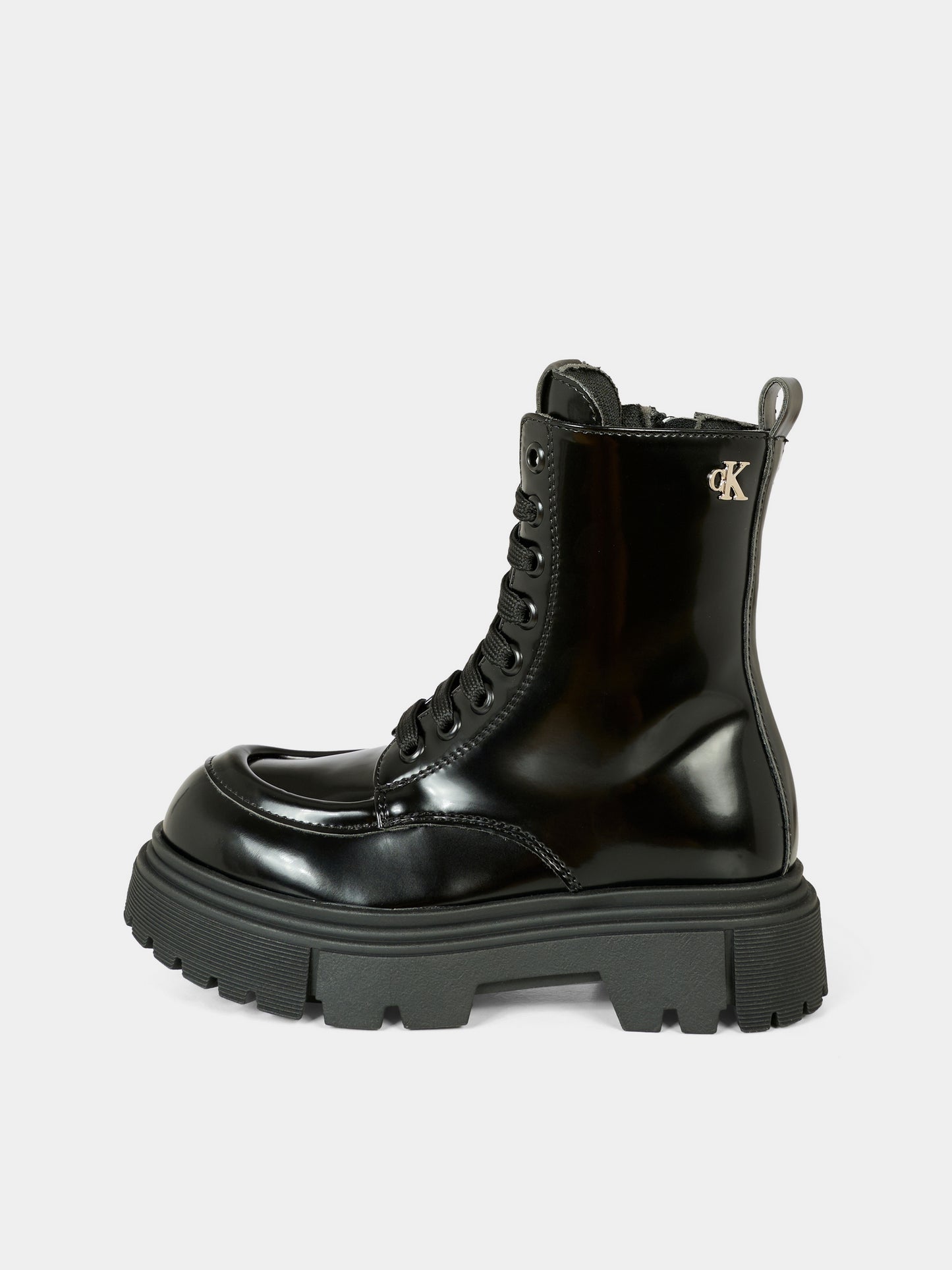 Anfibi nero per bambini con logo,Calvin Klein Kids,V4A5 83132 1453999