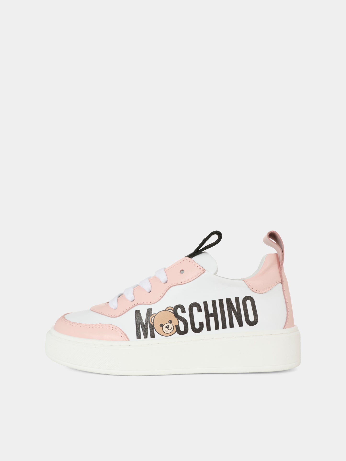 Sneakers rosa per bambina con Teddy Bear,Moschino Kids,81920 - VAR2