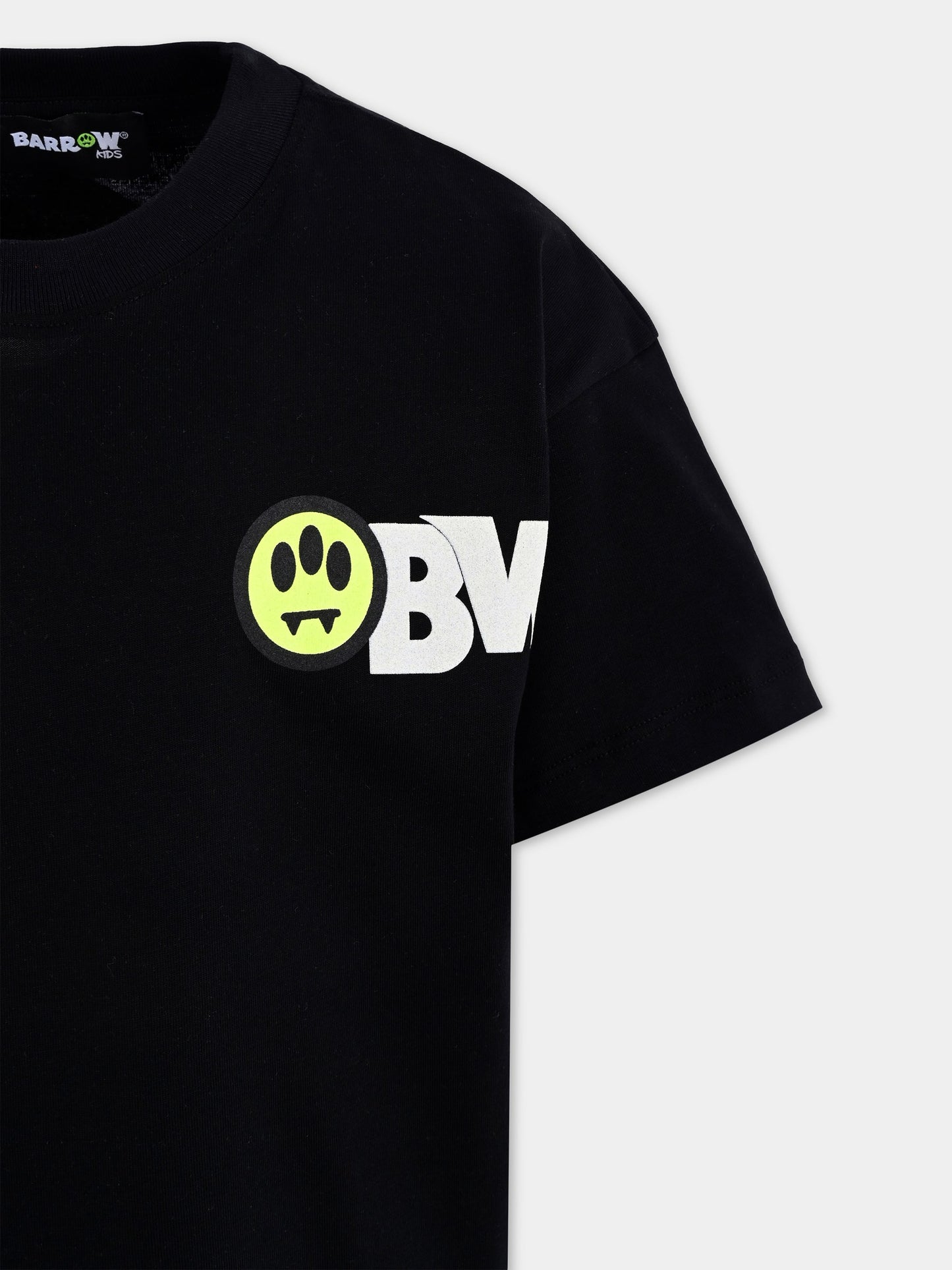 T-shirt nera per bambini con stampa Bear,Barrow,F5BKJUTH046 110