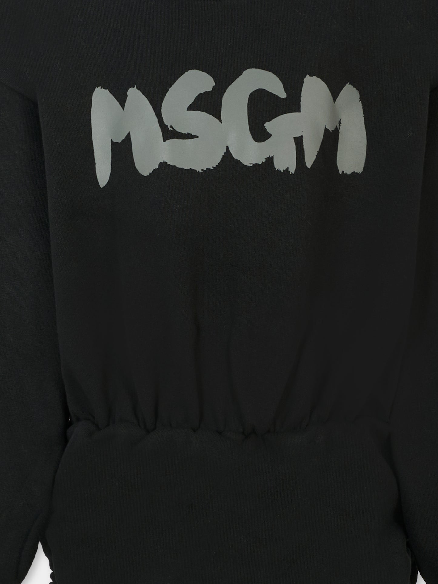 Vestito nero per bambina con logo,Msgm Kids,F5MSJGDR044 110