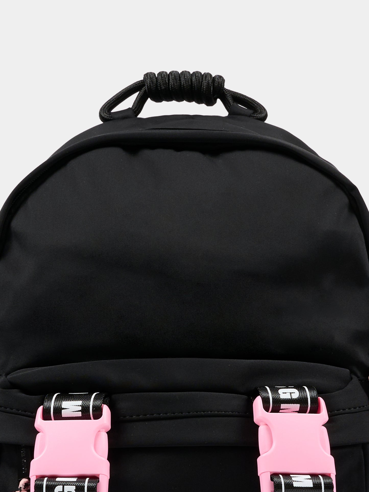 Zaino nero per bambina con logo,Msgm Kids,F5MSJUBP084 110/83