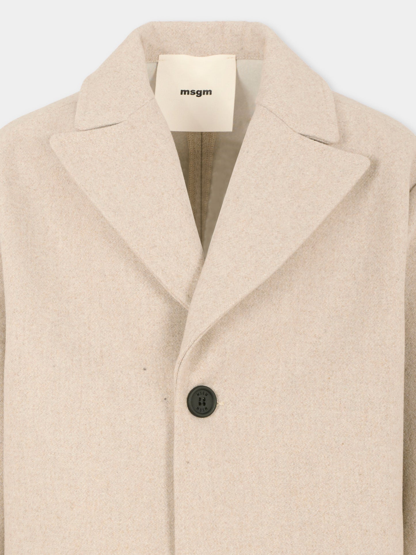 Cappotto grigio per bambini con patch,Msgm Kids,F5MSJUCO058 MS042