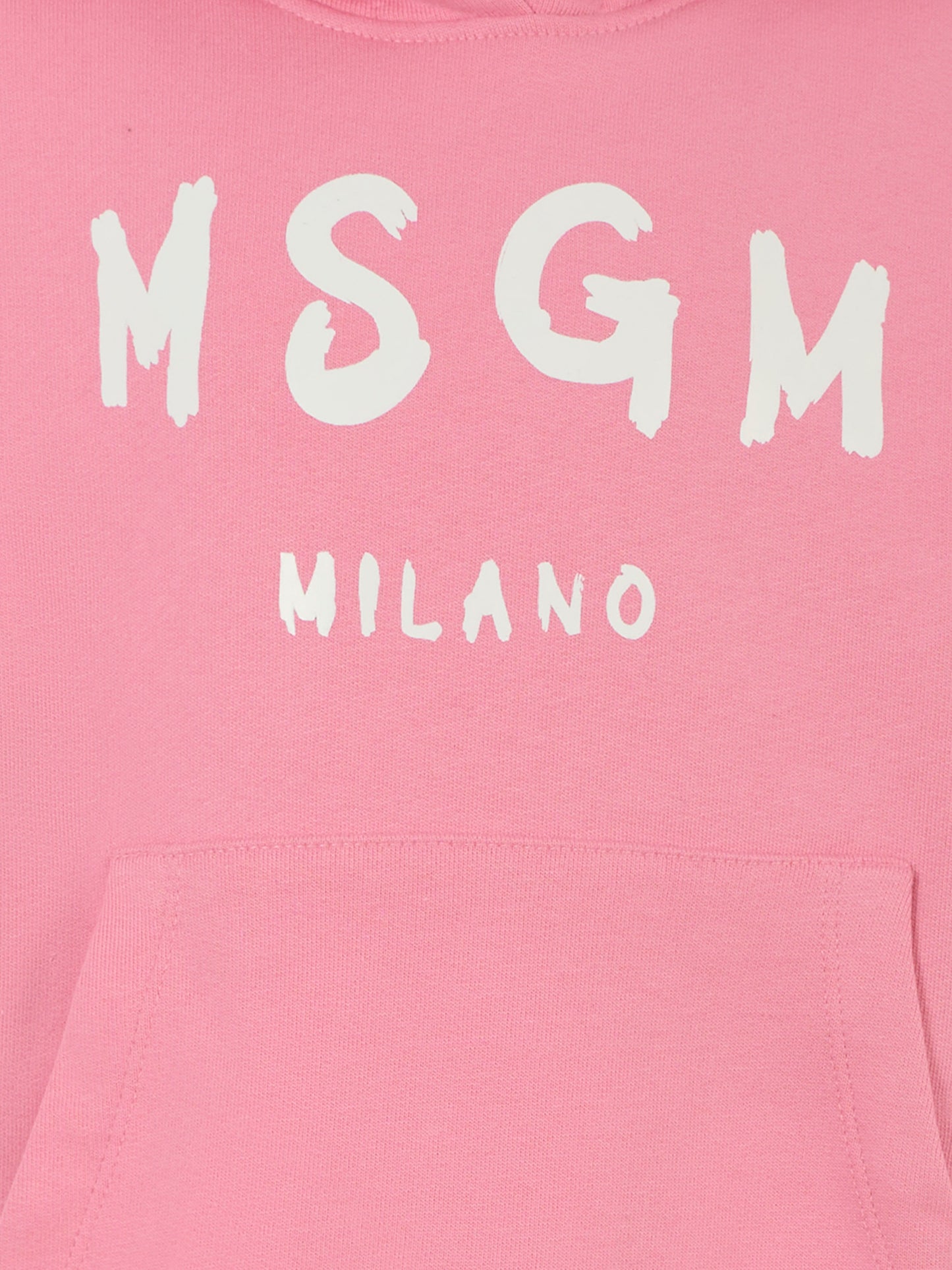 Felpa rosa per bambina con logo,Msgm Kids,F5MSJUHS019 MS038