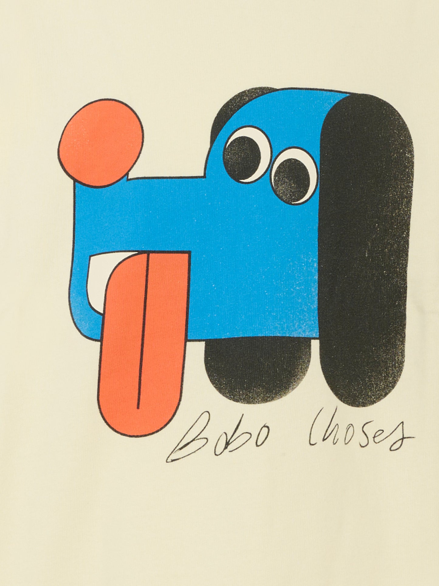 T-shirt avorio per bambini con cane,Bobo Choses,B225AC022