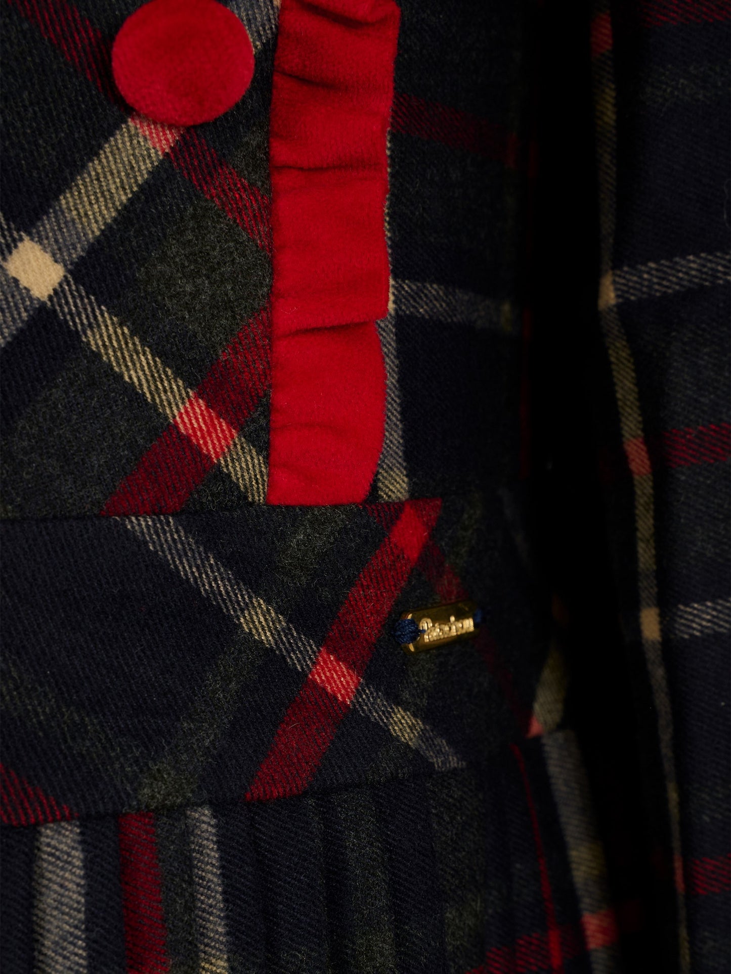 Vestito blu per bambina con rouche,Patachou,PAP VET4133463 Z0133