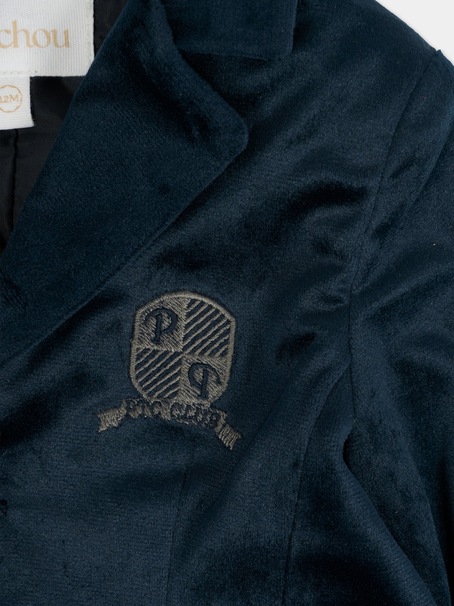 Giacca blu per neonato con logo,Patachou,PAP BLA4133382 360