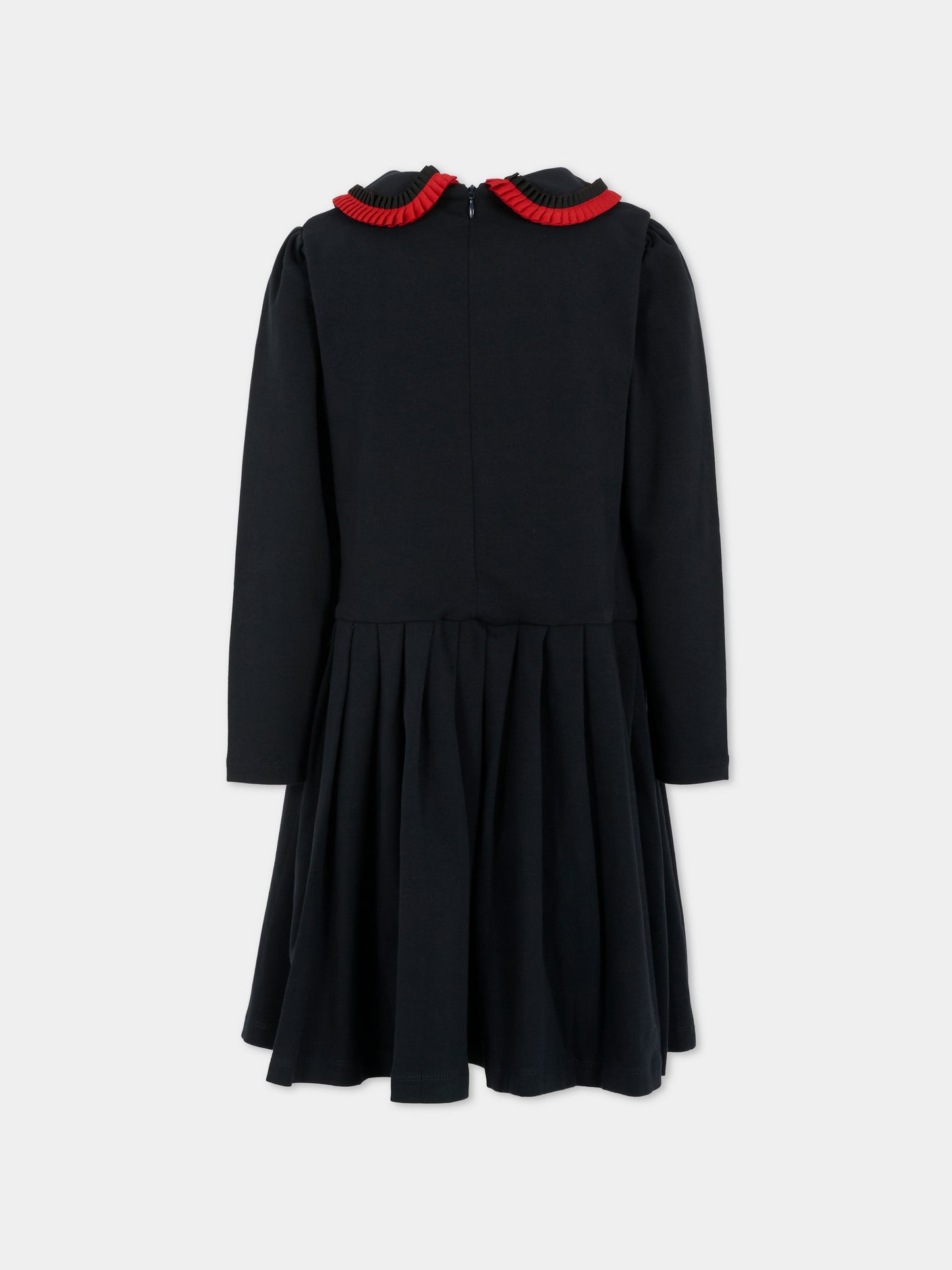 Vestito blu per bambina con fiocchi,Patachou,PAP VET4133262 360