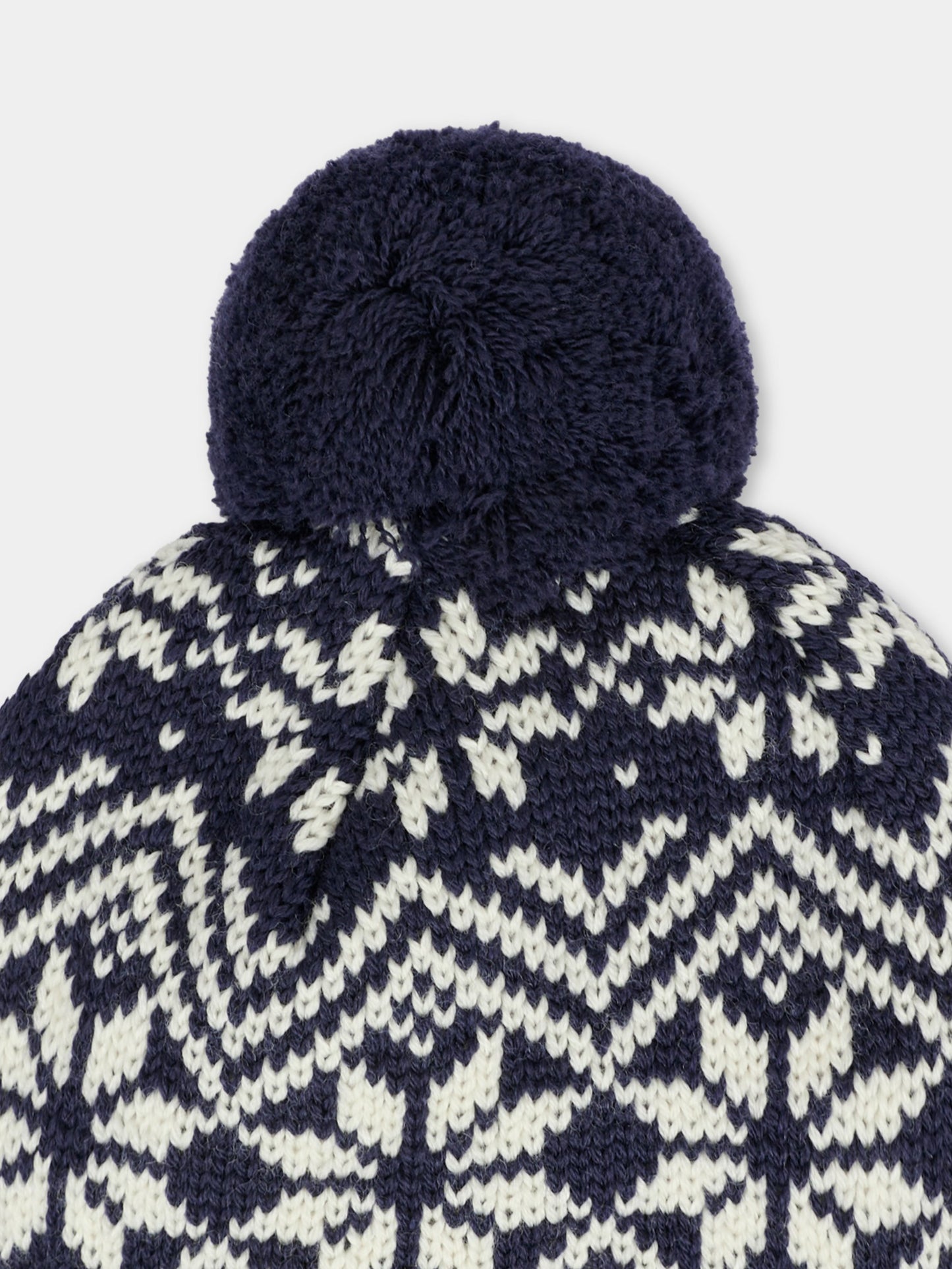 Berretto blu per neonati con motivo jacquard,Petit Bateau,A0DO7 01