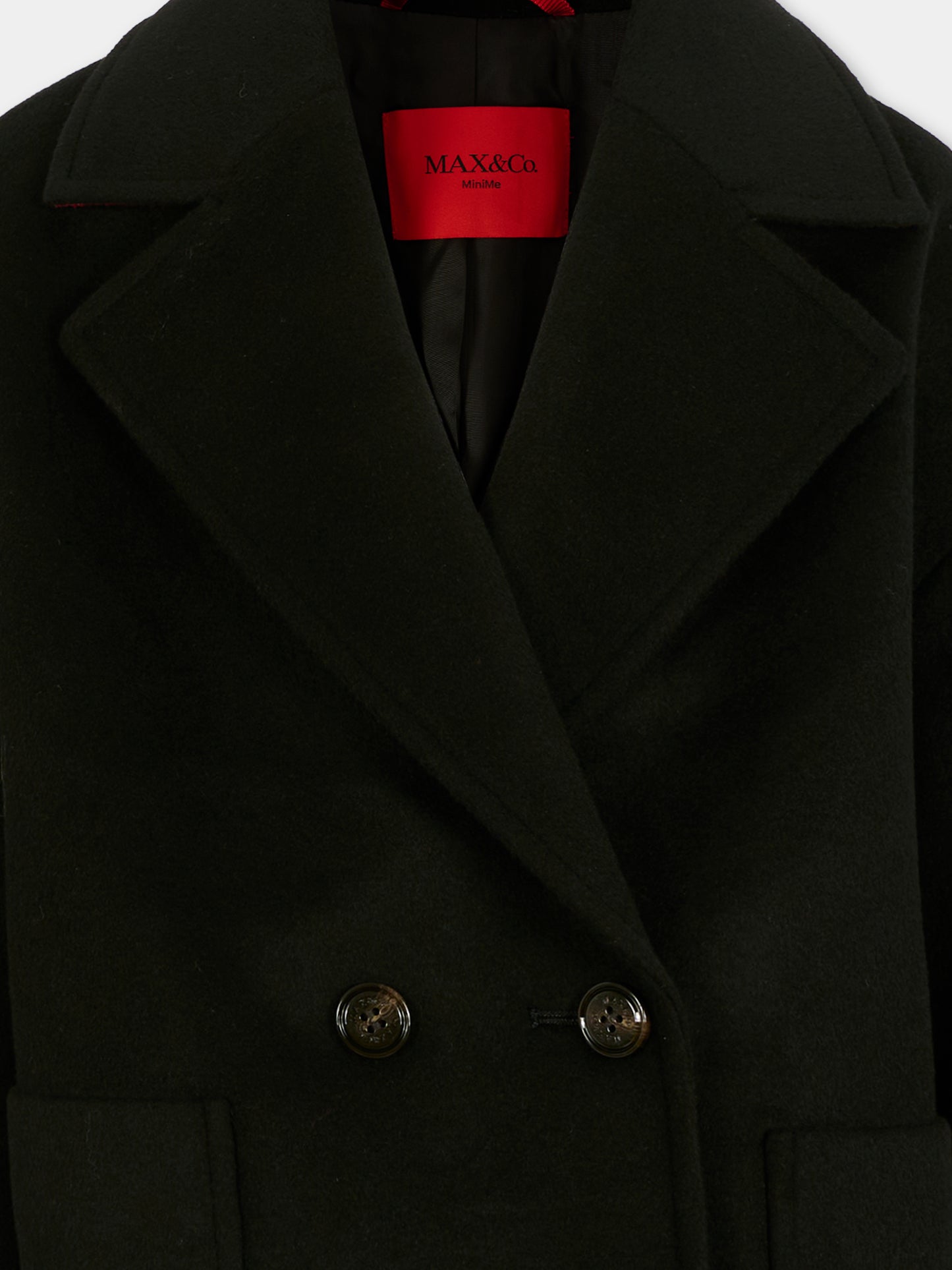Cappotto nero per bambina,Max&co,MX0229-MX052-MX900