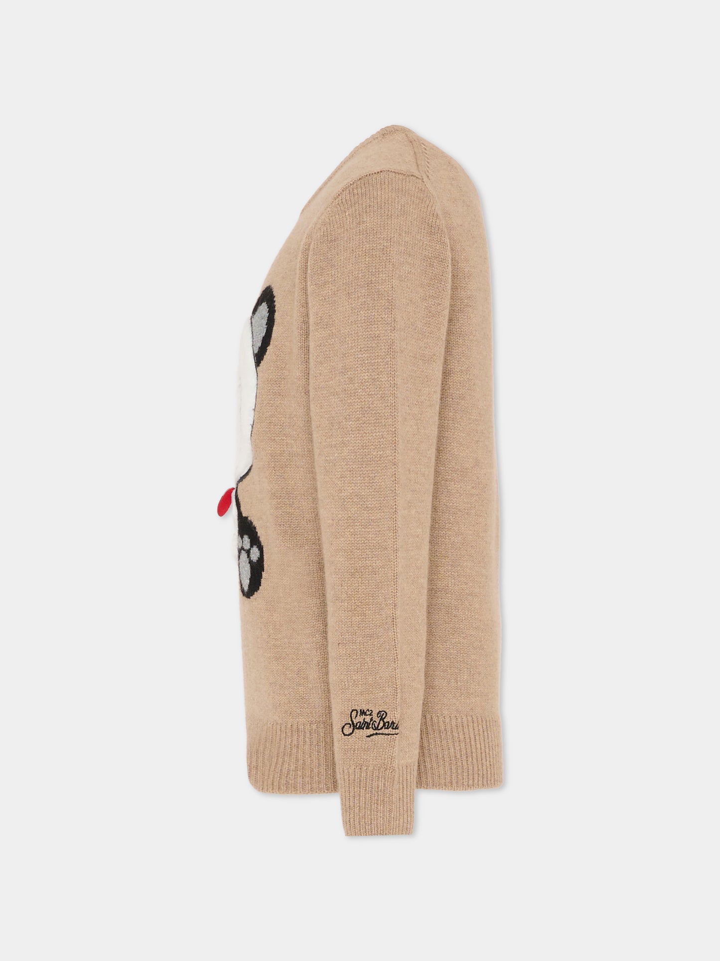 Maglione marrone per bambini con panda,Mc2 Saint Barth,DOU0001 - 00078I