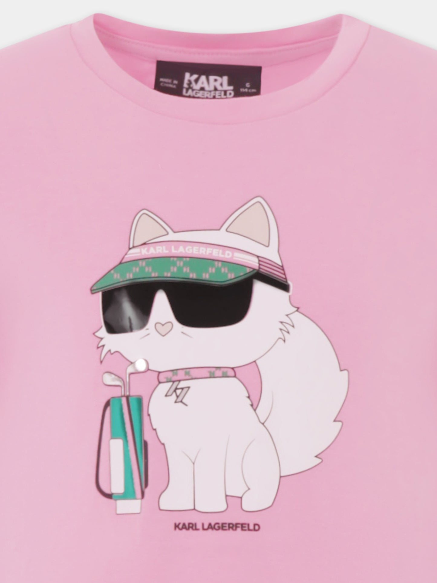 Pink t-shirt for girl with Choupette