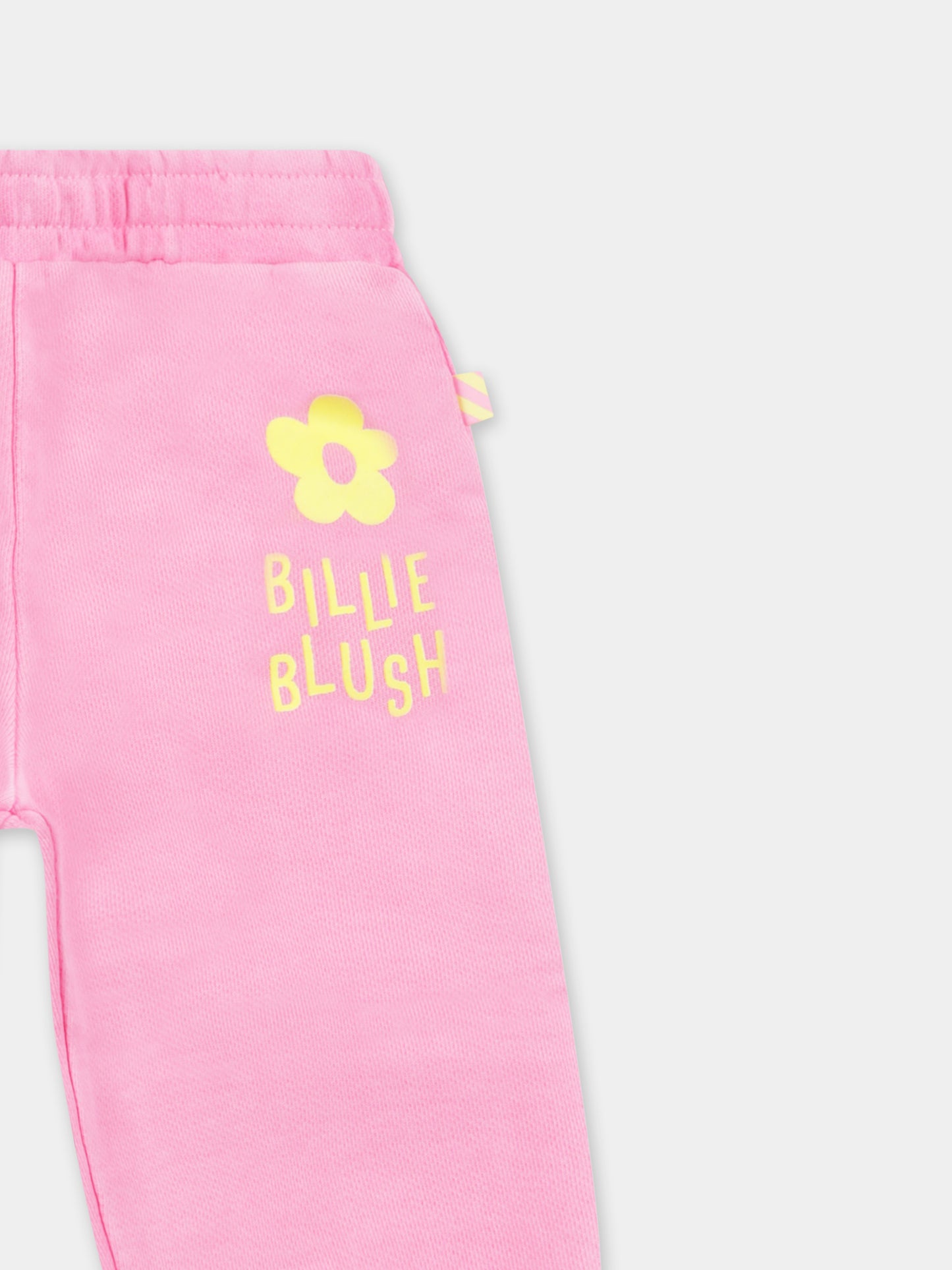 Pantaloni rosa per neonata con logo,Billieblush,U20037 462