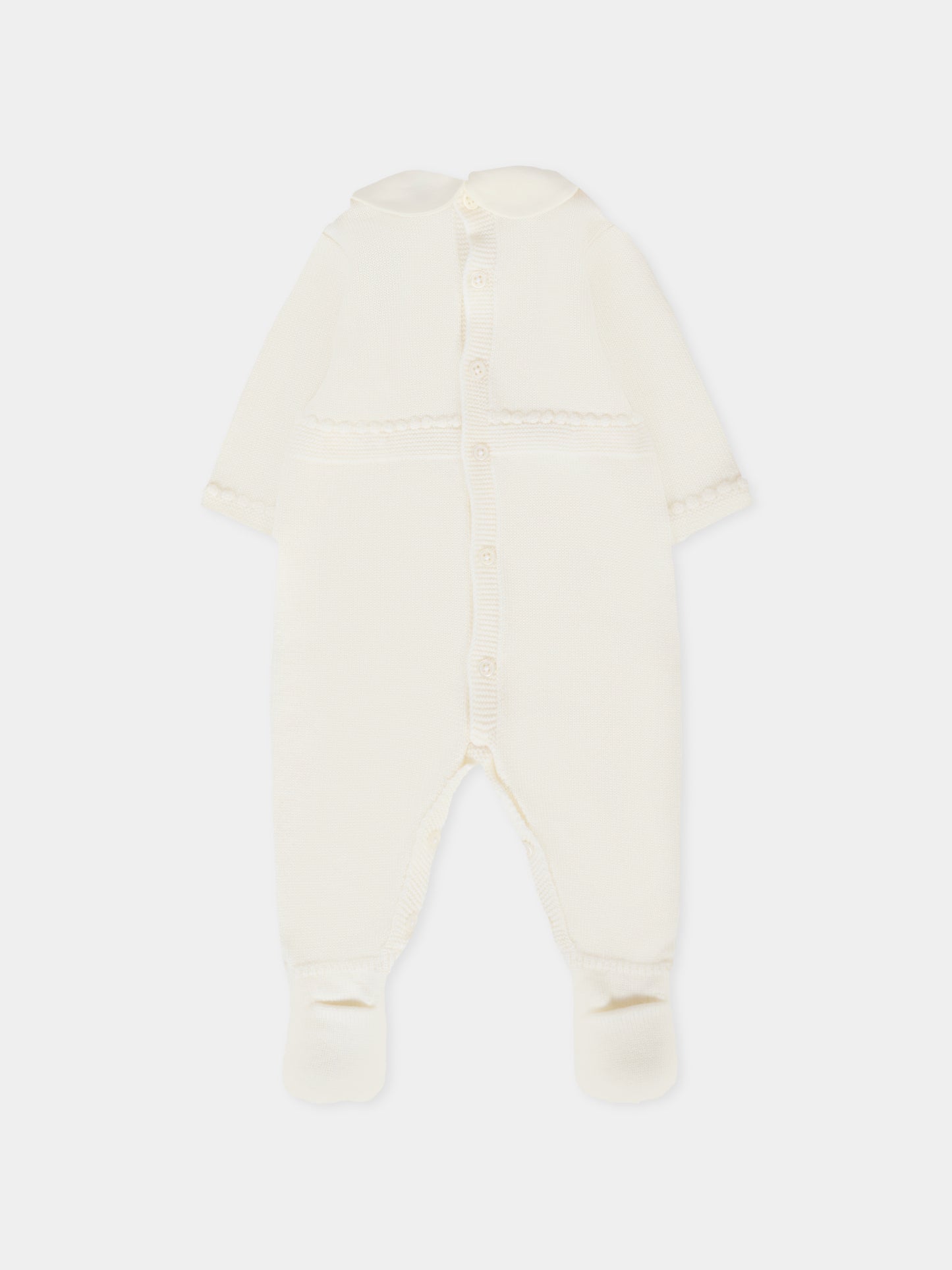 Tutina avorio per neonati con logo,Paz Rodríguez,005 112831 60 H56