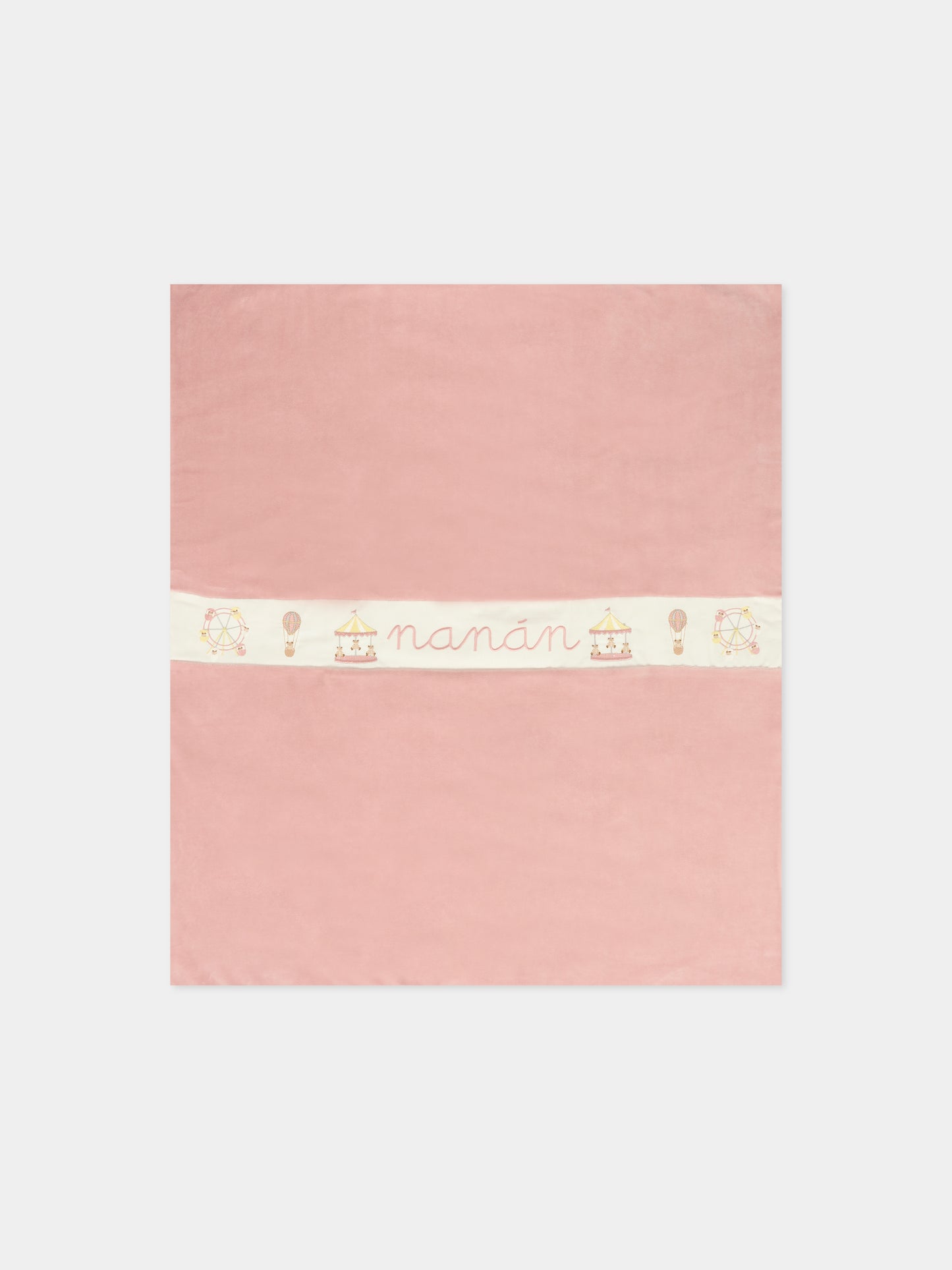 Coperta rosa per neonata con giostre,Nanán,I25436R