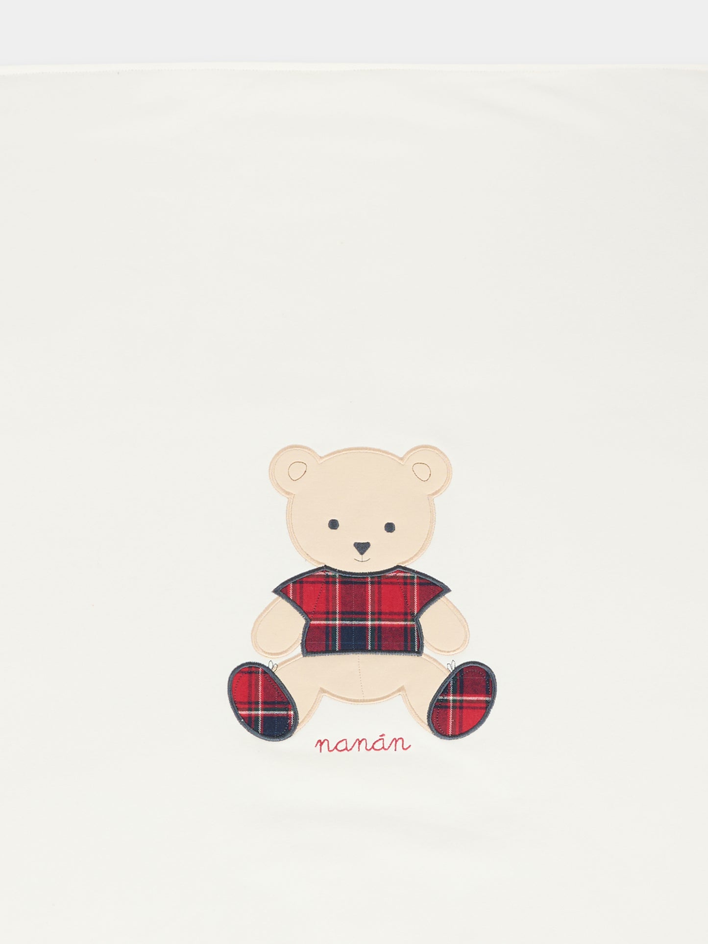 Coperta avorio per neonata con orsetto,Nanán,I25449B