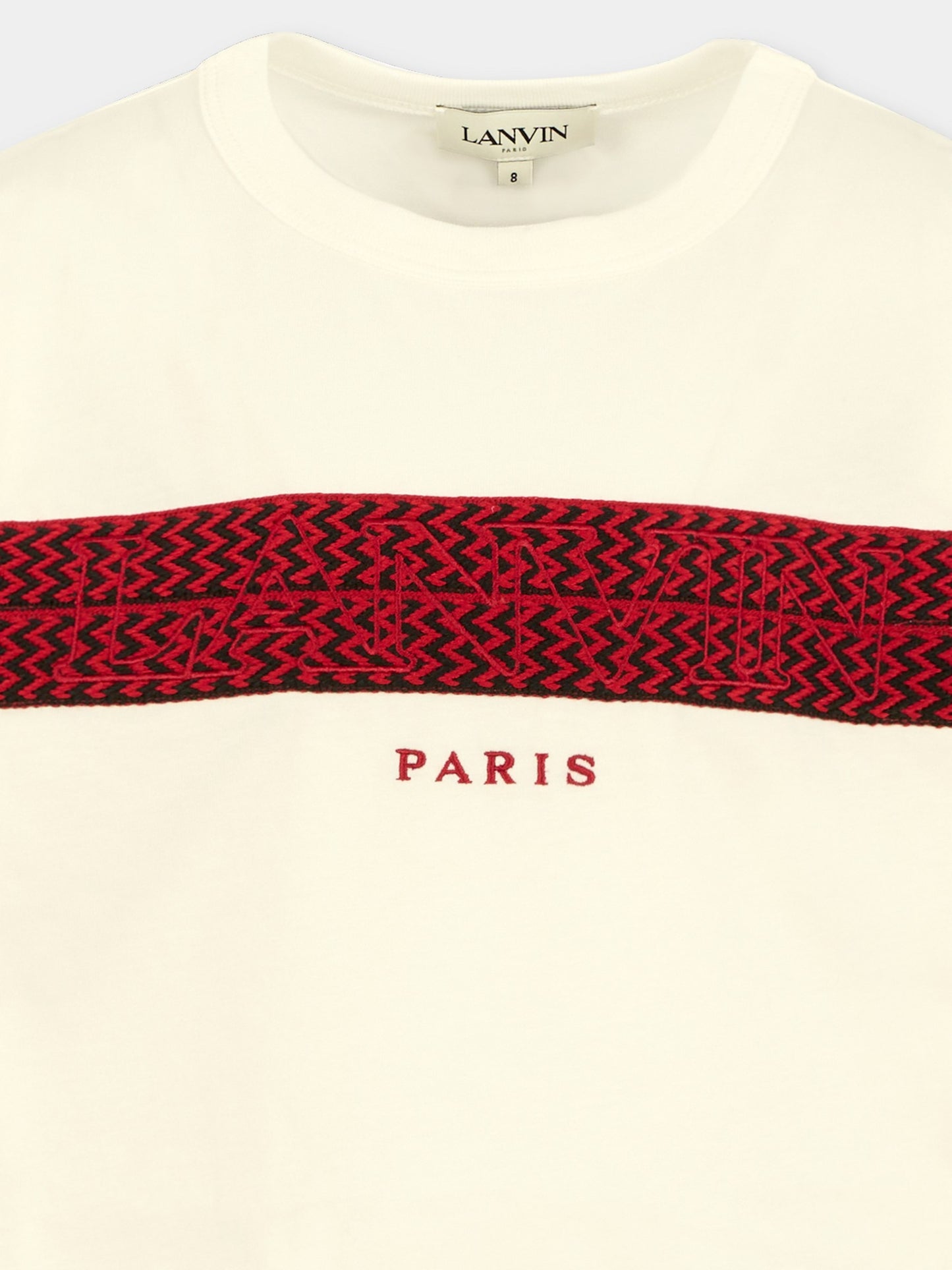 T-shirt avorio per bambino con logo,Lanvin Petite,N30287 N89